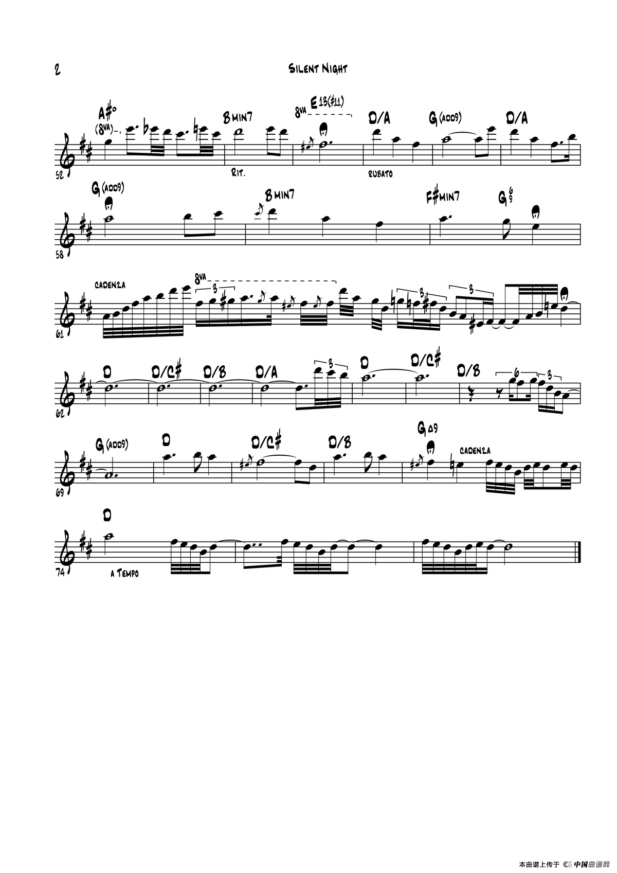 Silent Night（中音萨克斯）