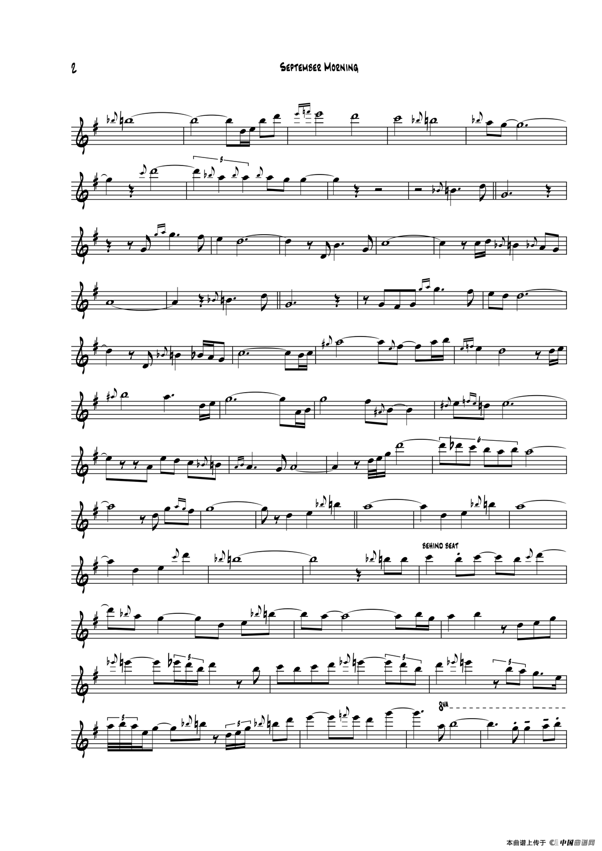 September Morning（中音萨克斯）