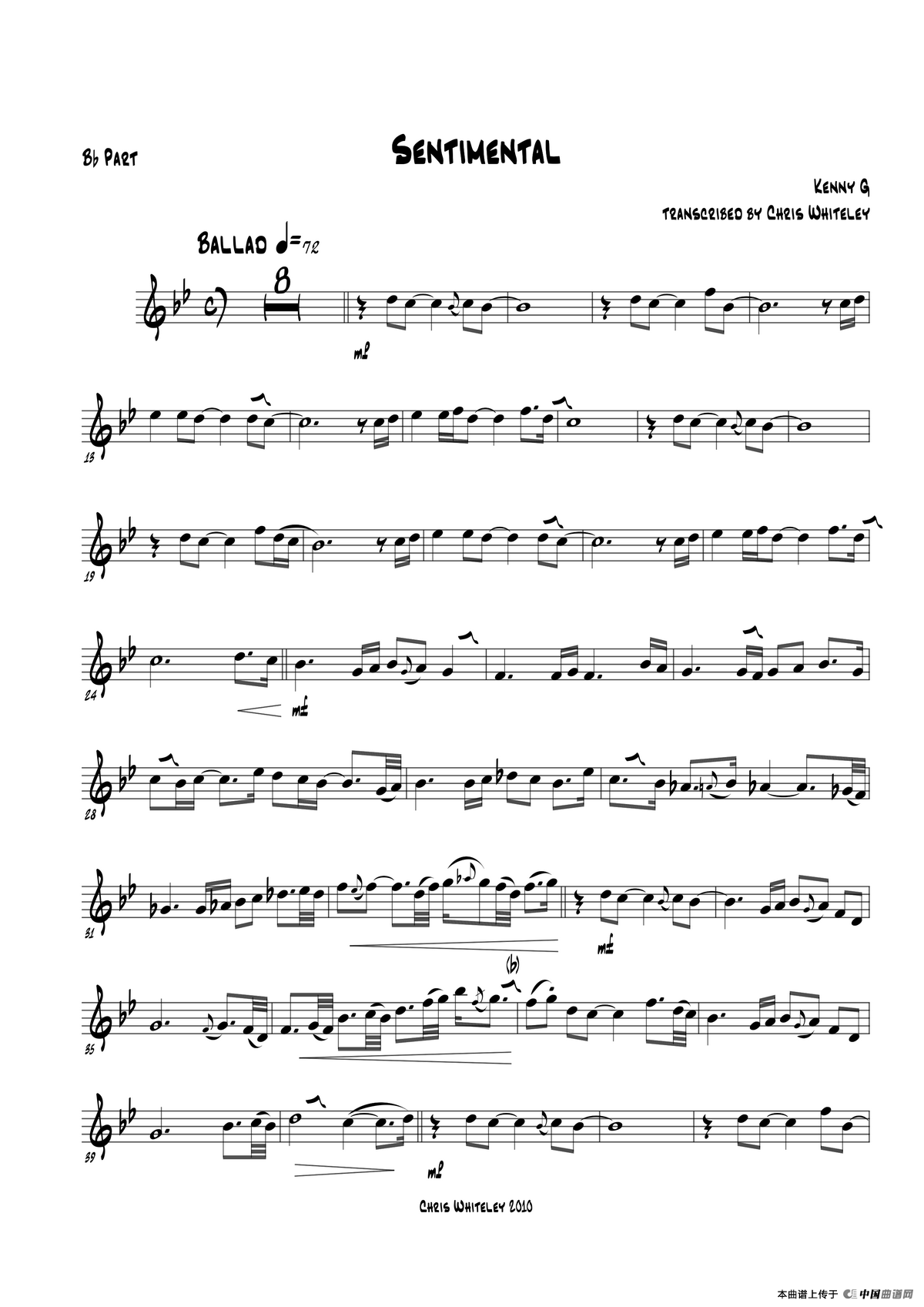 Sentimental（Bb Pary）