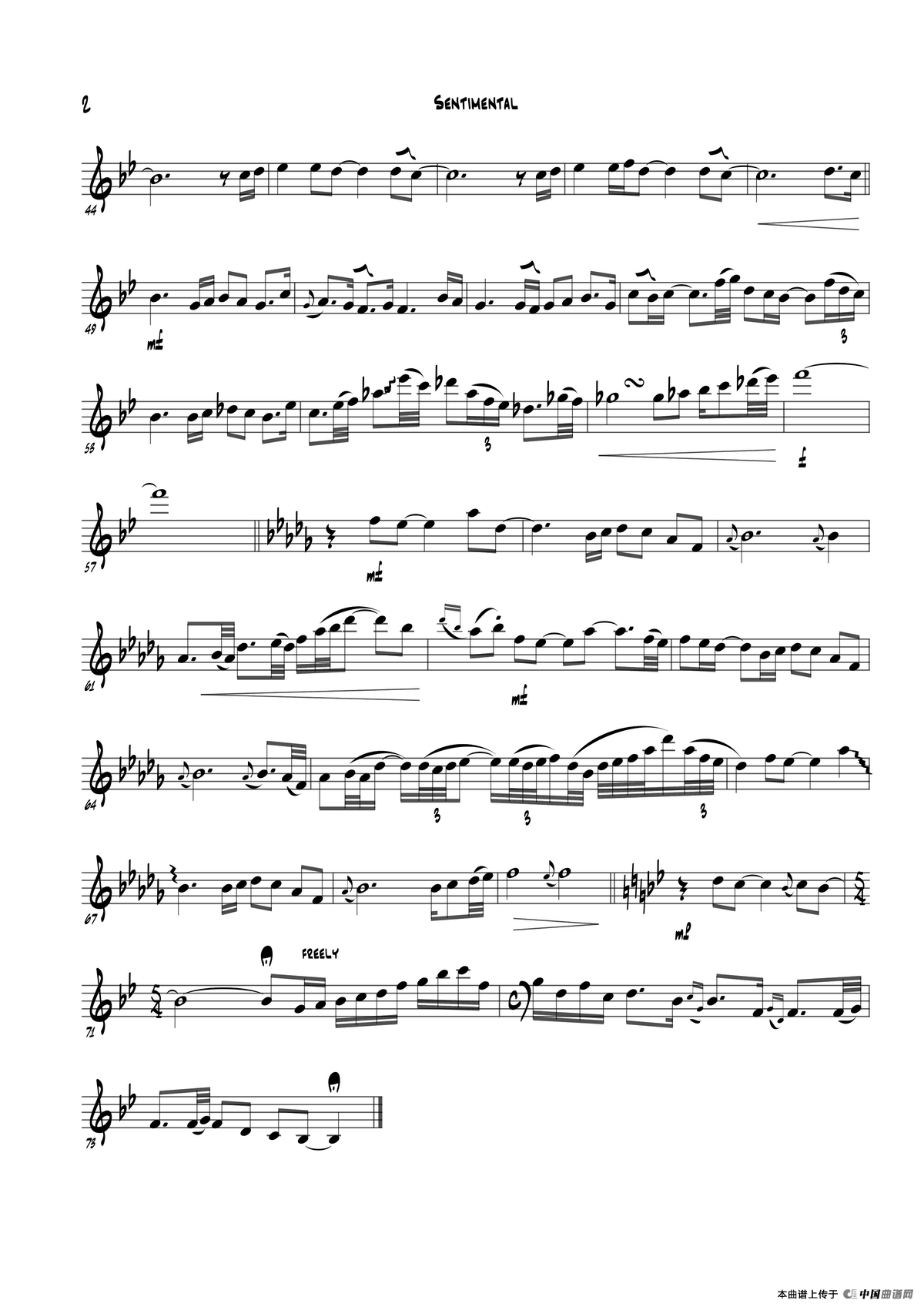 Sentimental（Bb Pary）