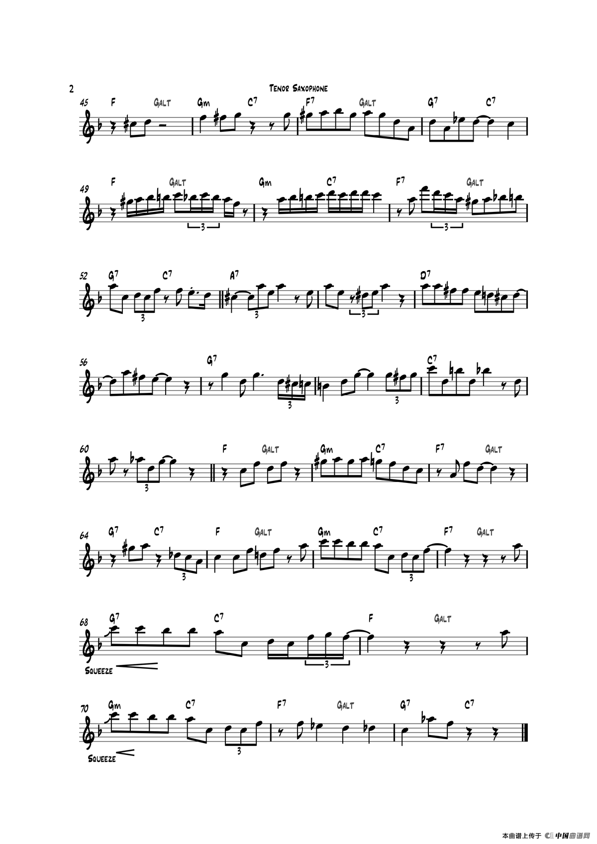 Santa Baby（次中音萨克斯）