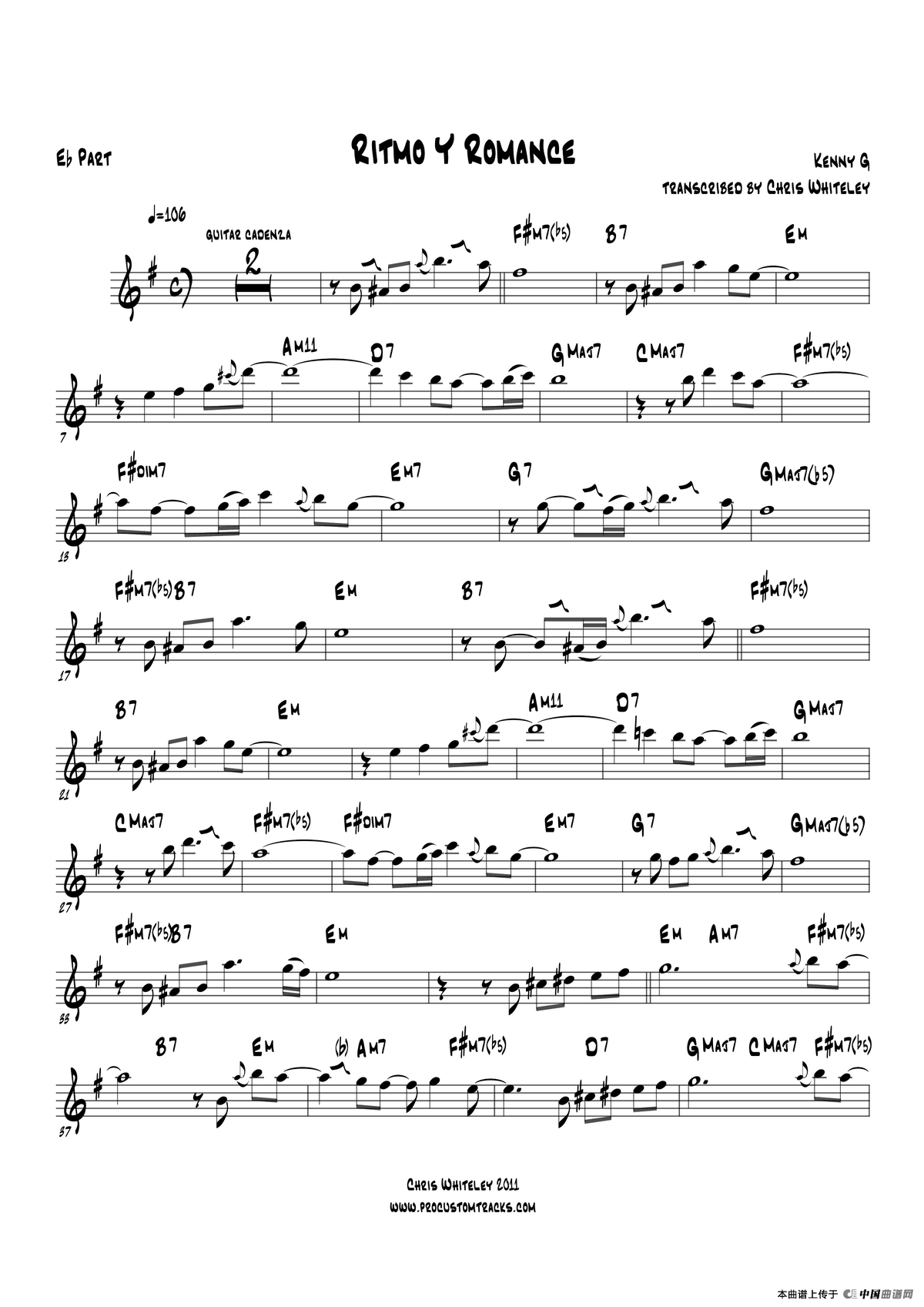 Ritmo Y Romanc（Eb Part）