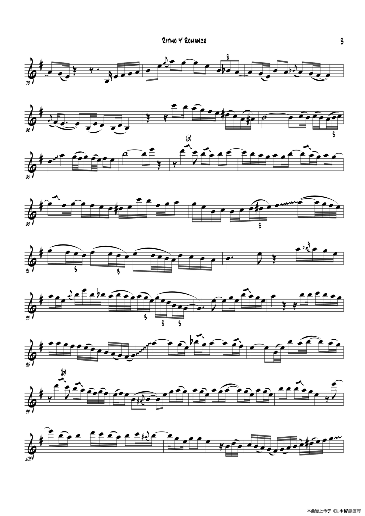 Ritmo Y Romanc（Eb Part）