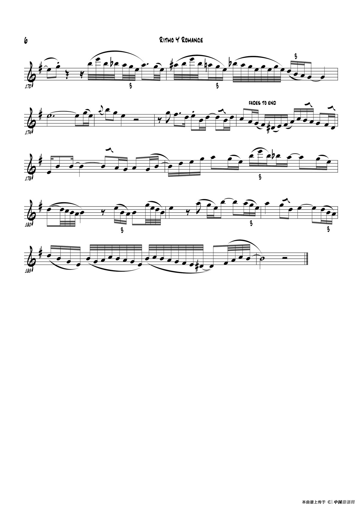 Ritmo Y Romanc（Eb Part）