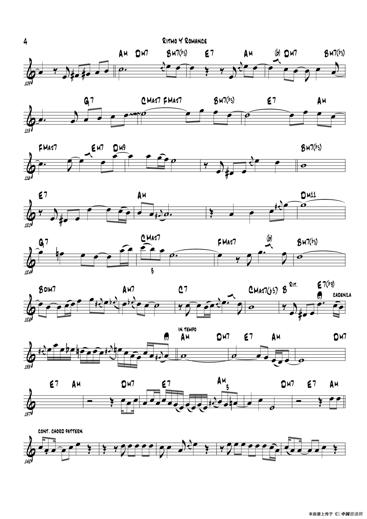 Ritmo Y Romanc（Bb Part）