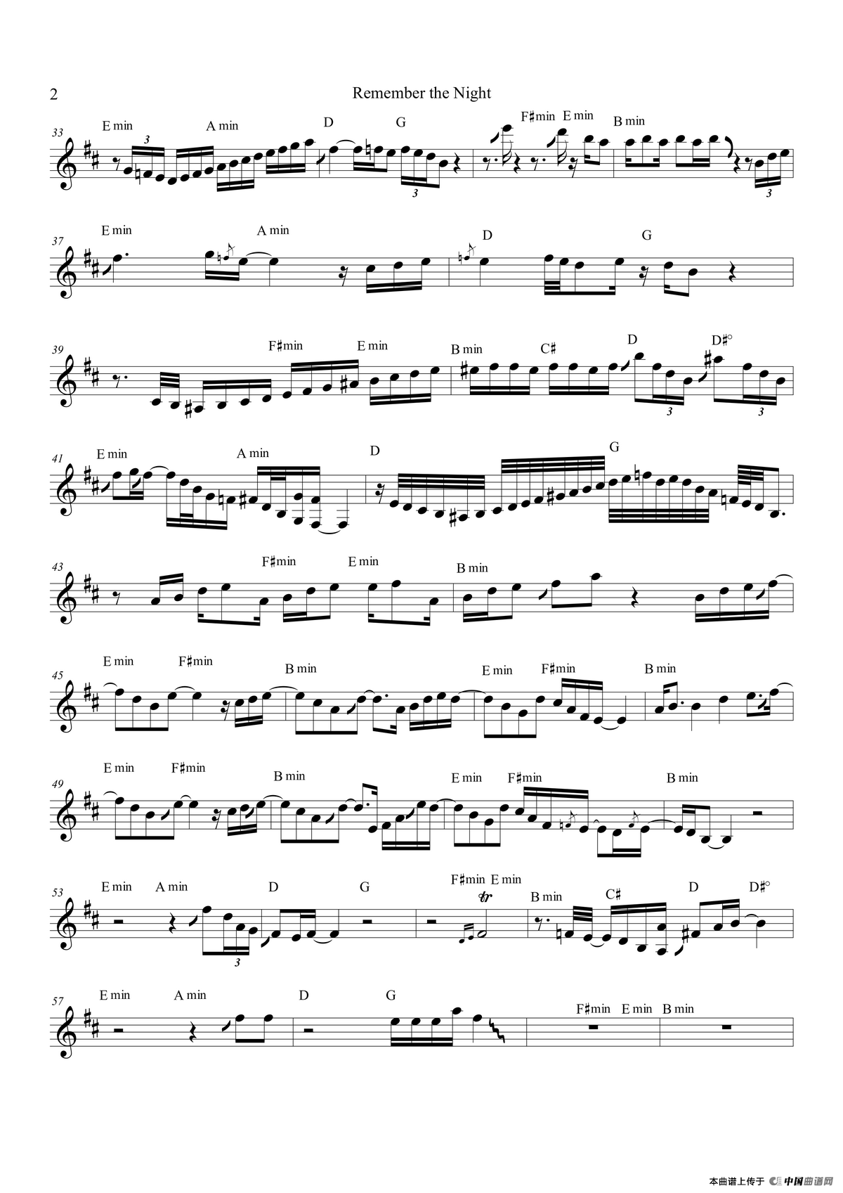 Remember The Nigh（中音萨克斯）