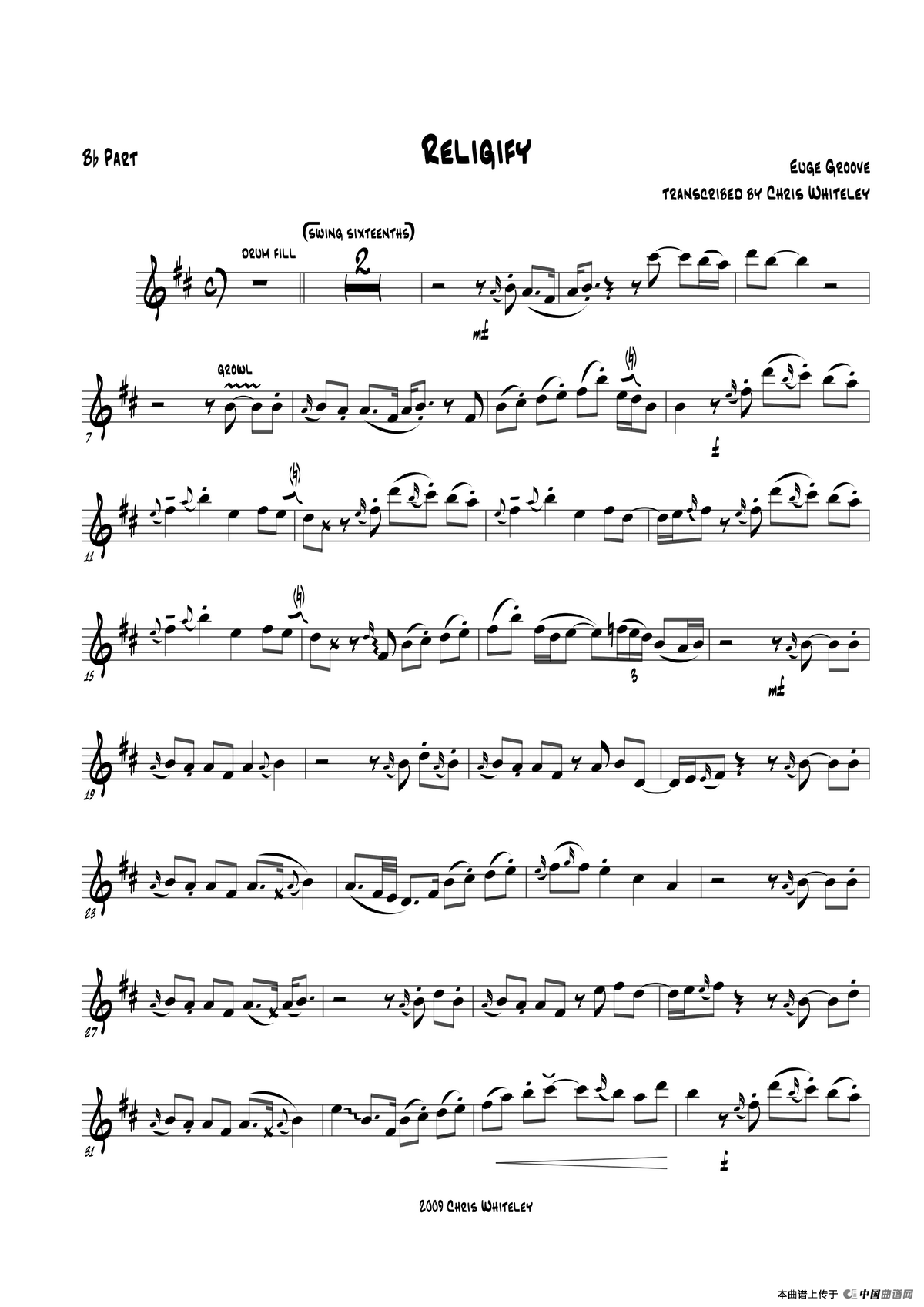 Religify（次中音萨克斯）