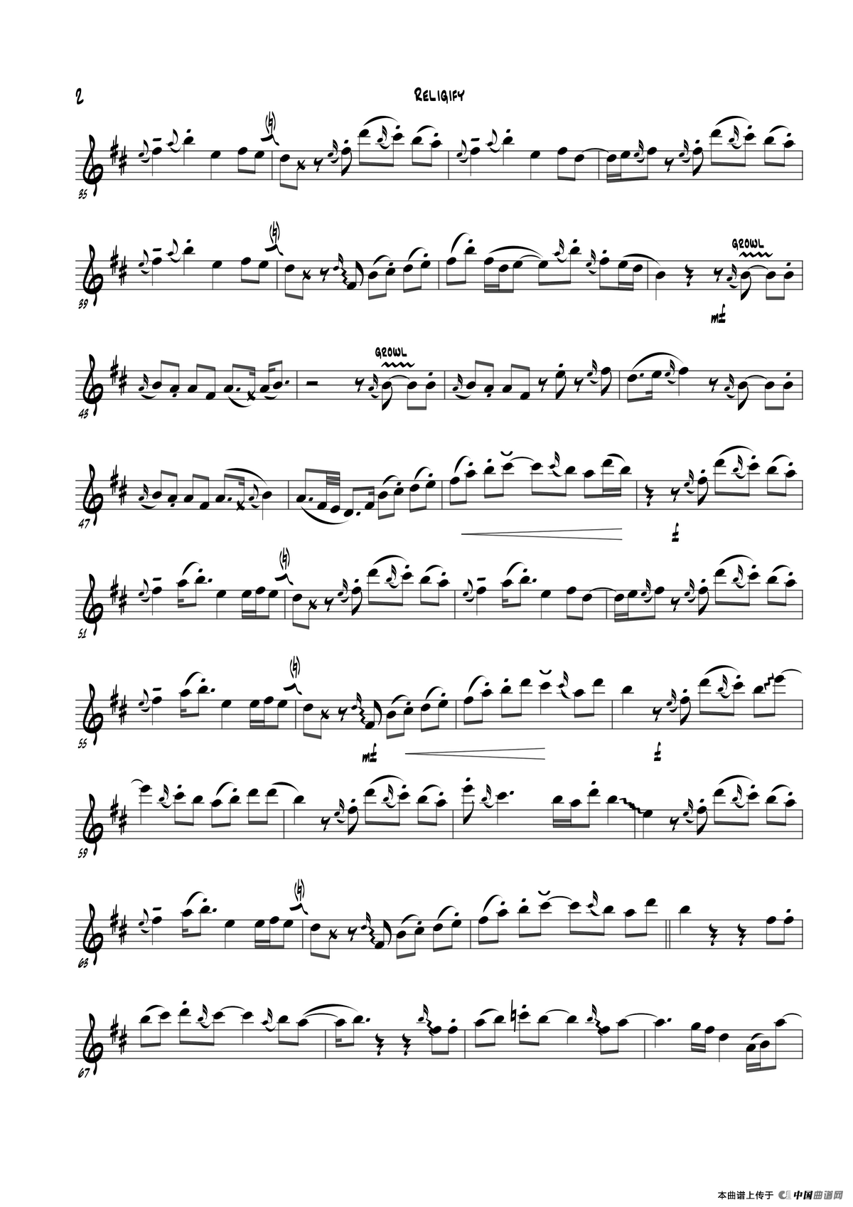 Religify（次中音萨克斯）