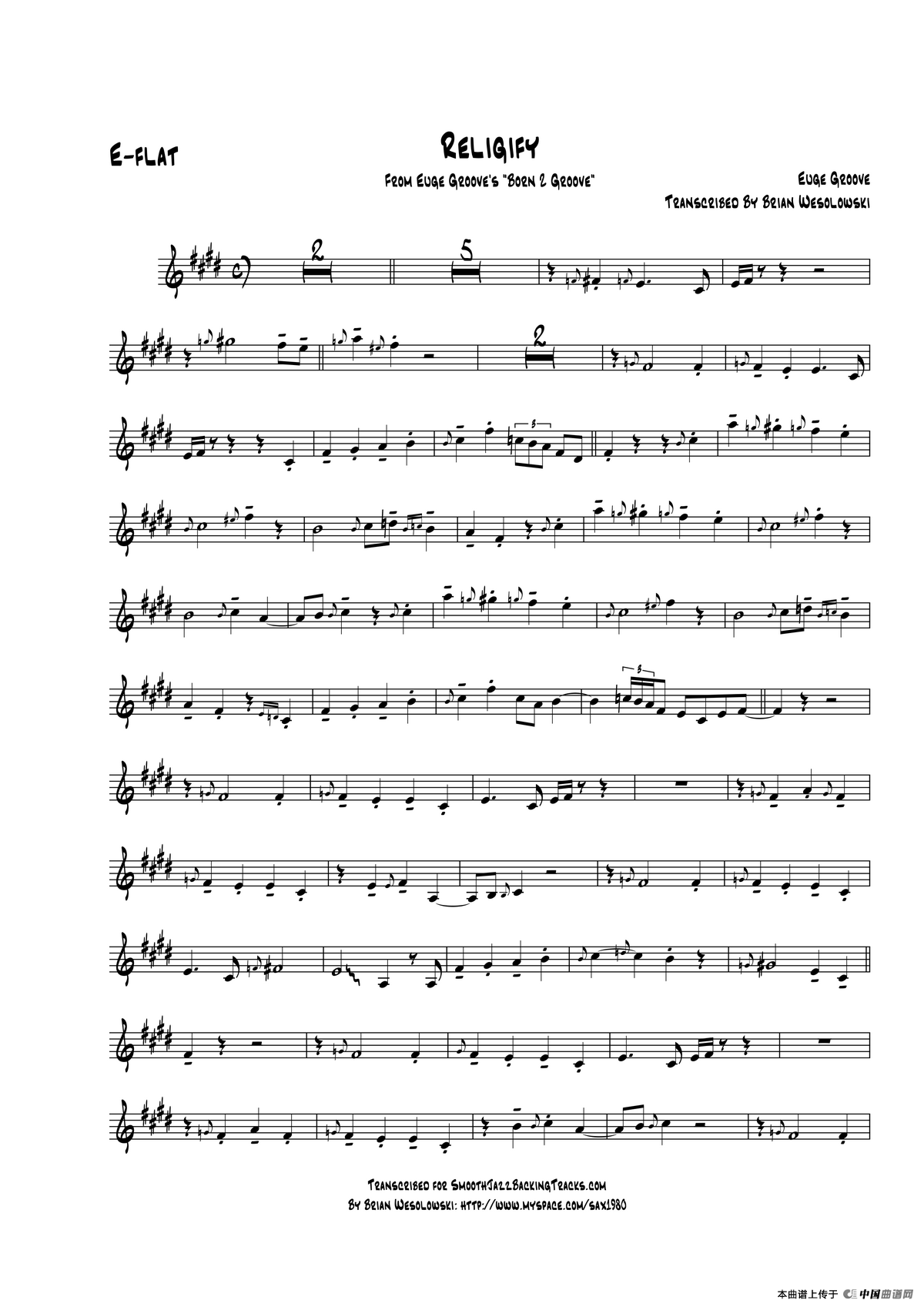 Religify（中音萨克斯）