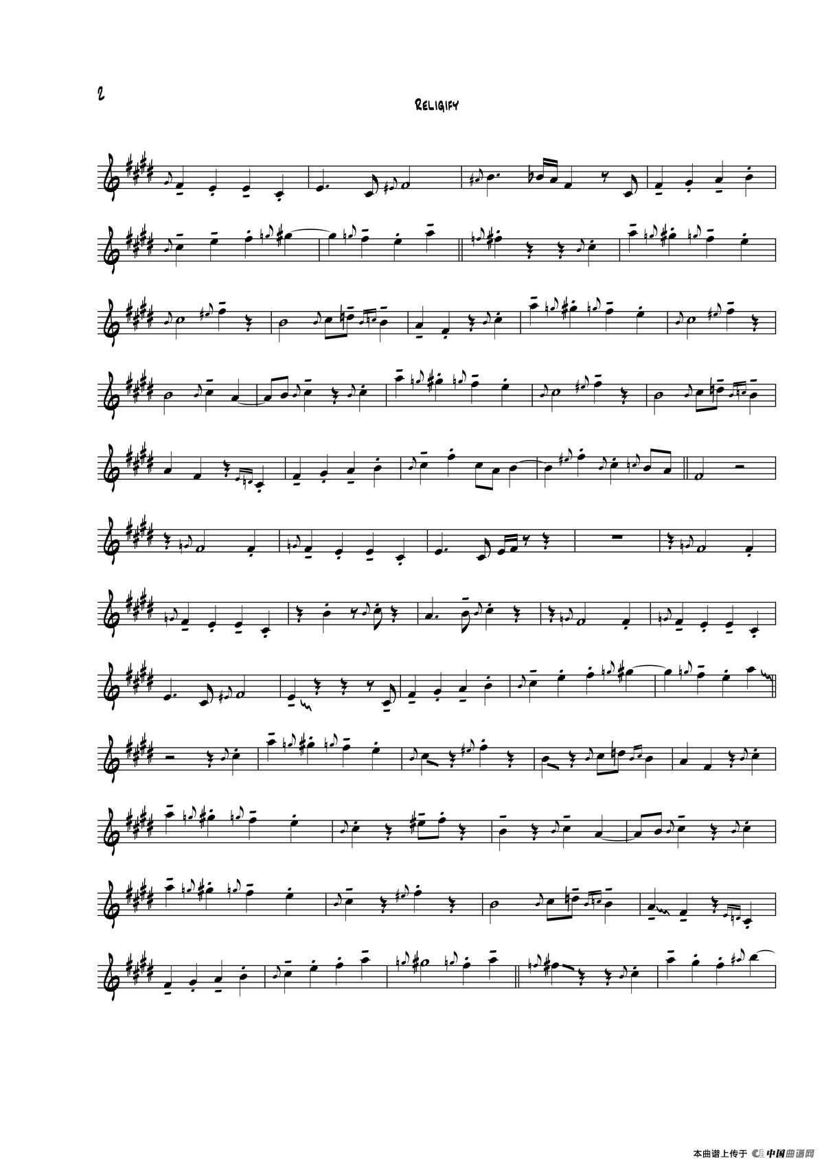 Religify（中音萨克斯）