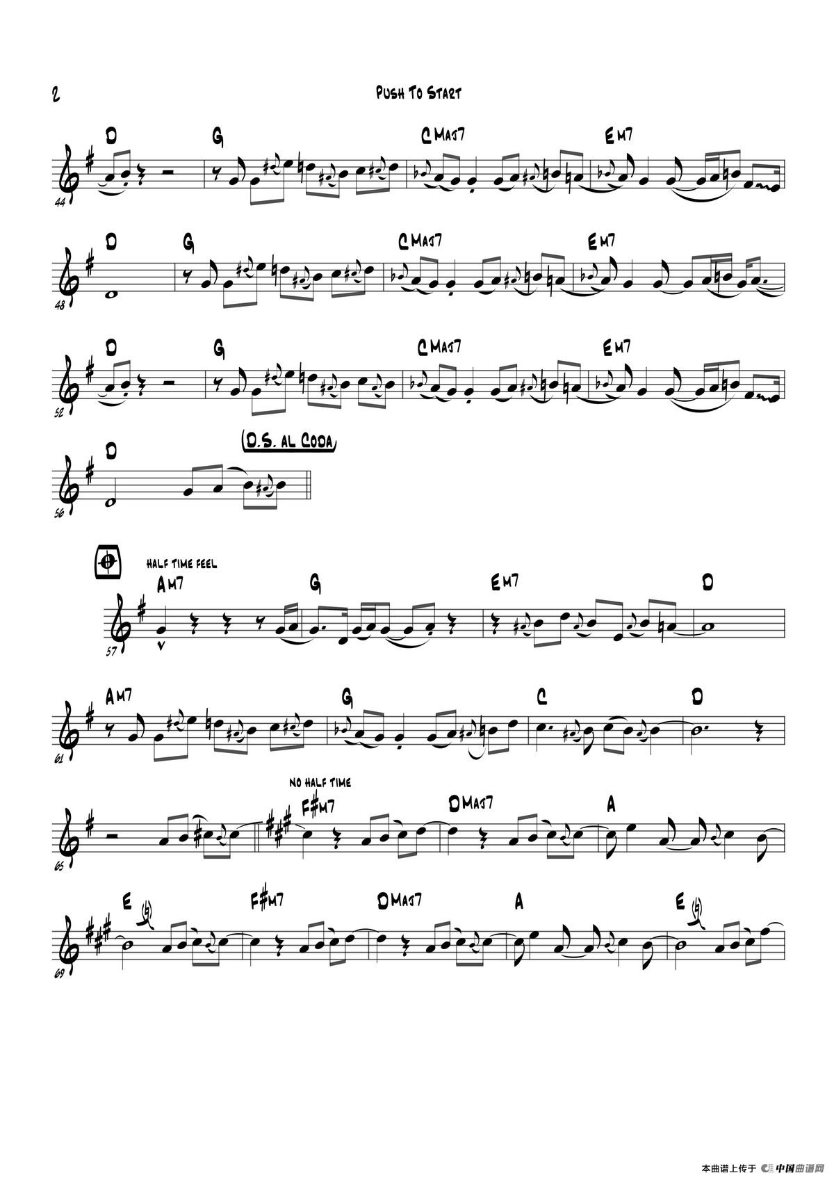 Push To Start（Eb Part）