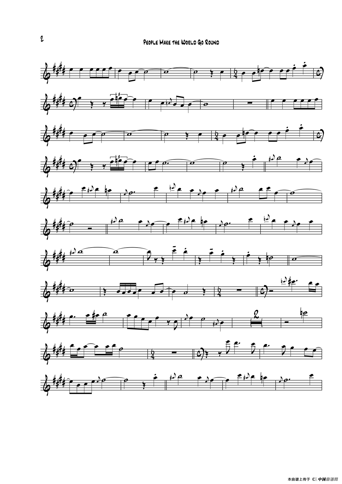 People Make The World Go Round（次中音萨克斯）