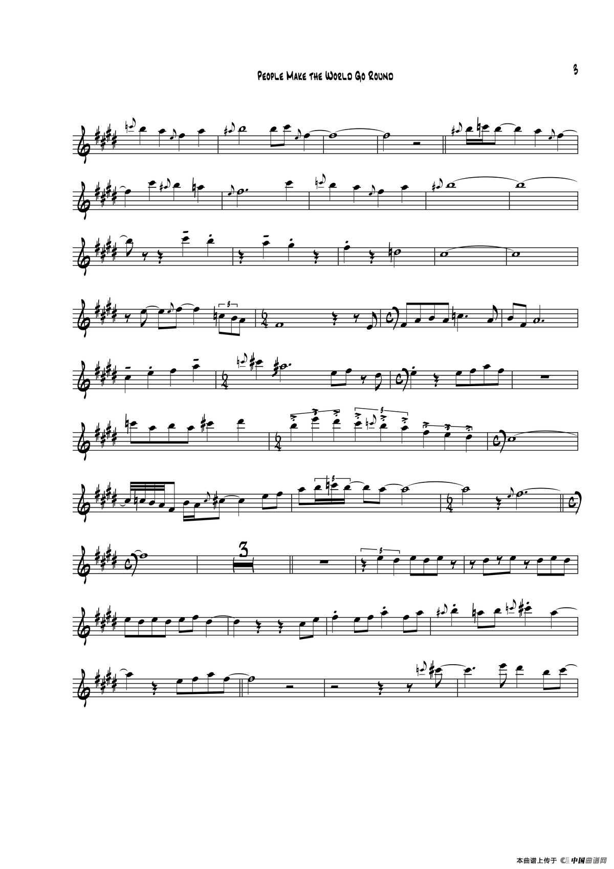 People Make The World Go Round（次中音萨克斯）