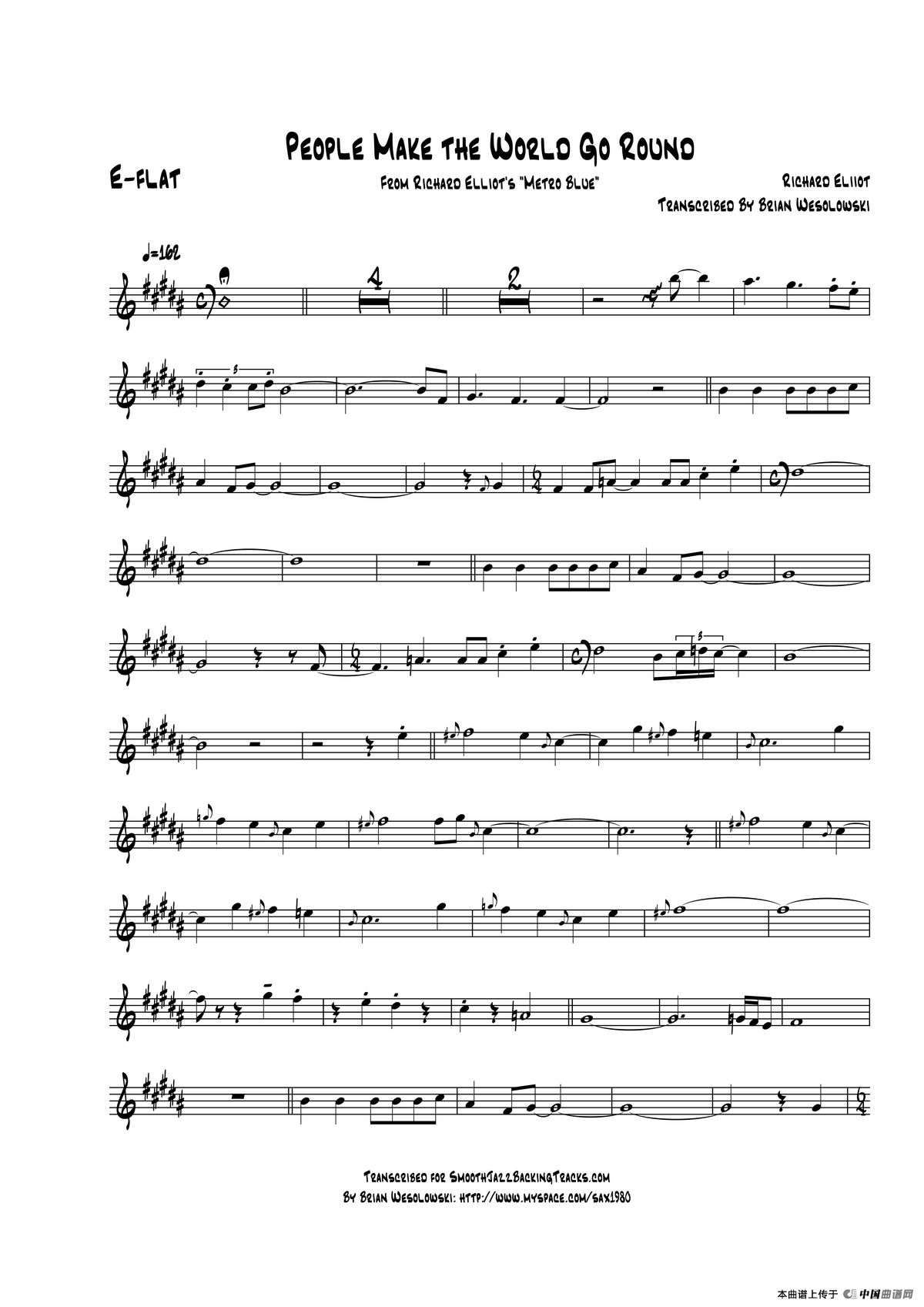 People Make The World Go Round（E-flat）
