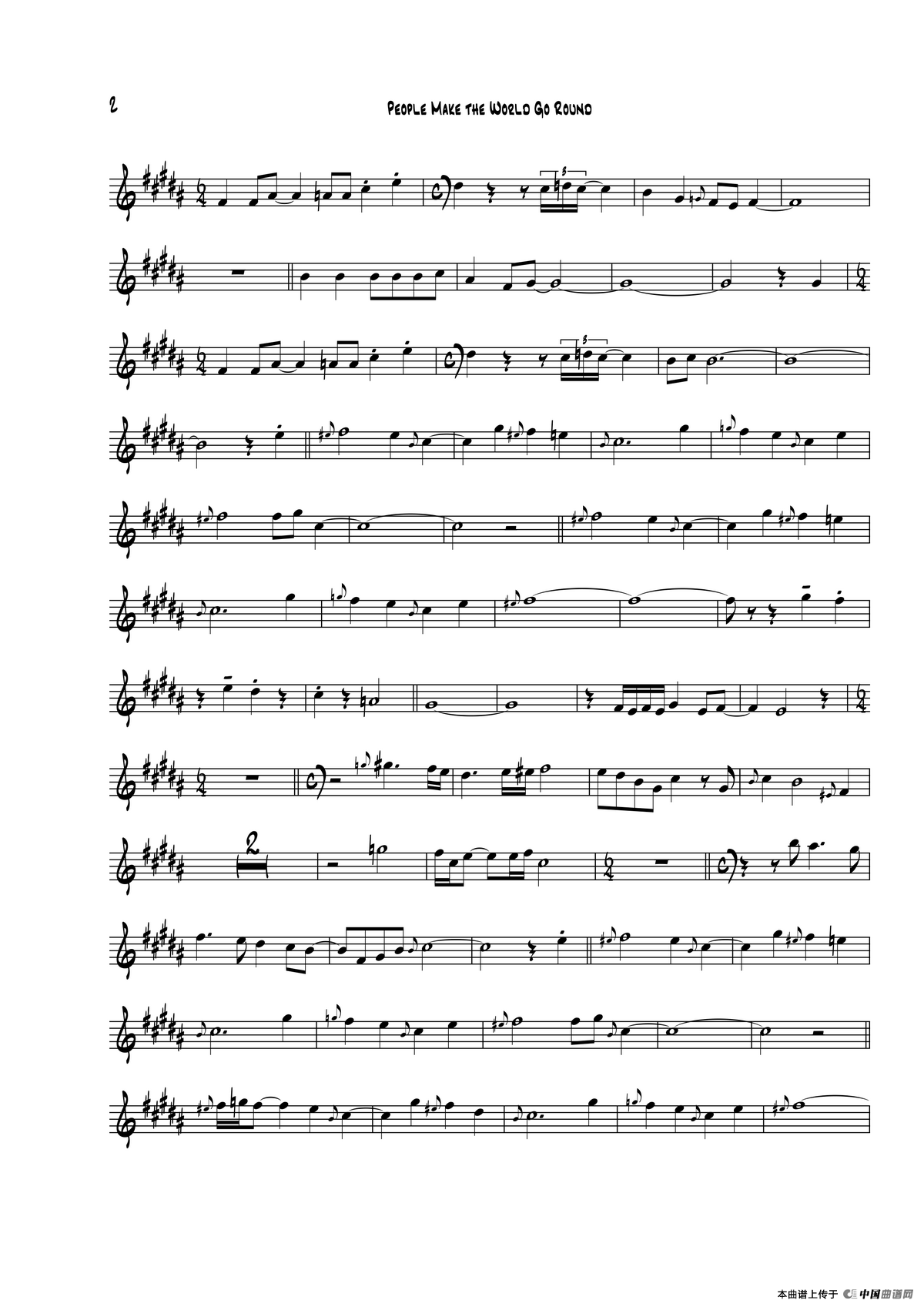 People Make The World Go Round（E-flat）