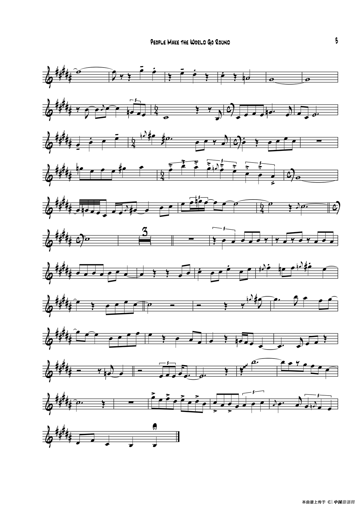 People Make The World Go Round（E-flat）