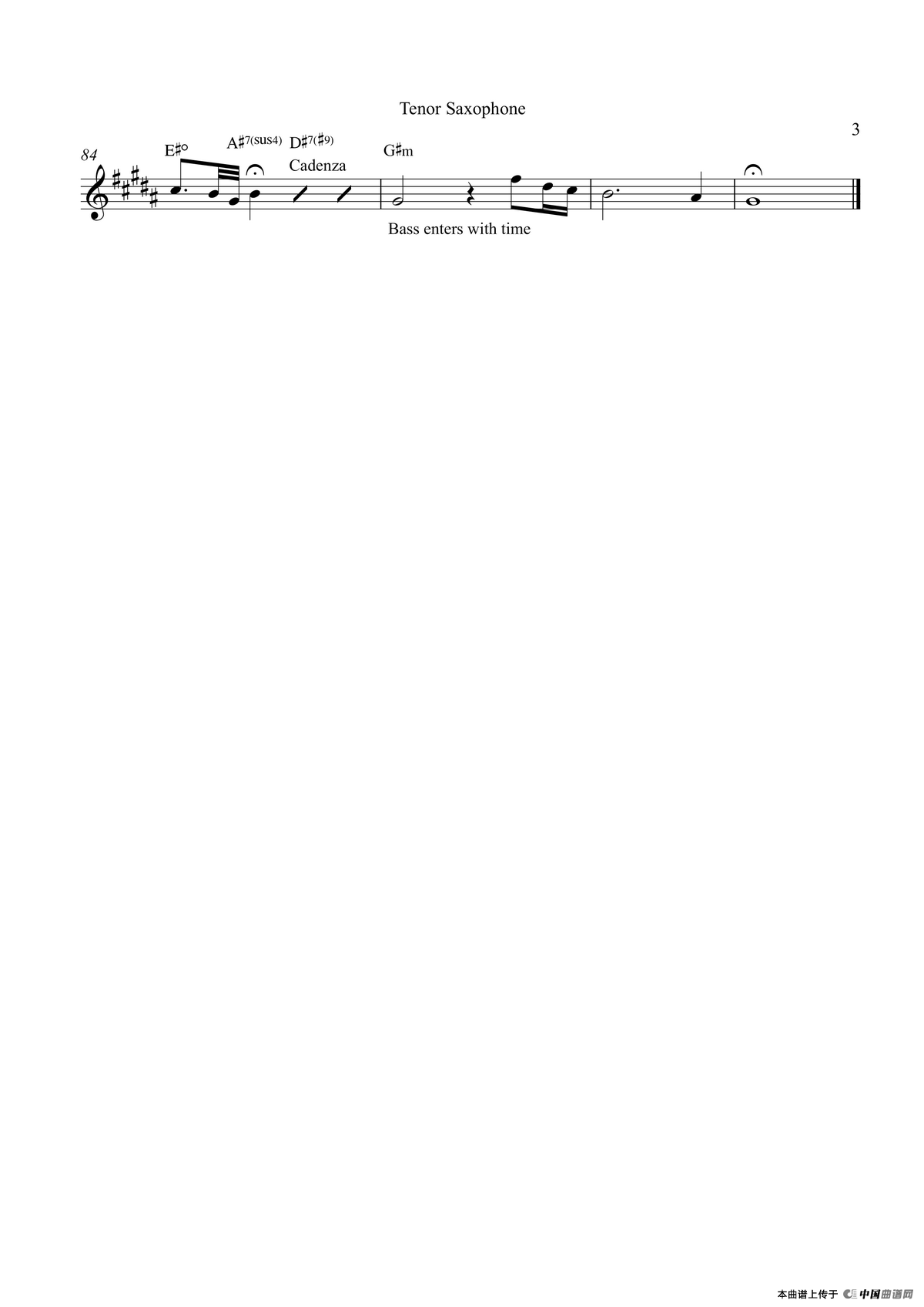 Paradise（次中音萨克斯）