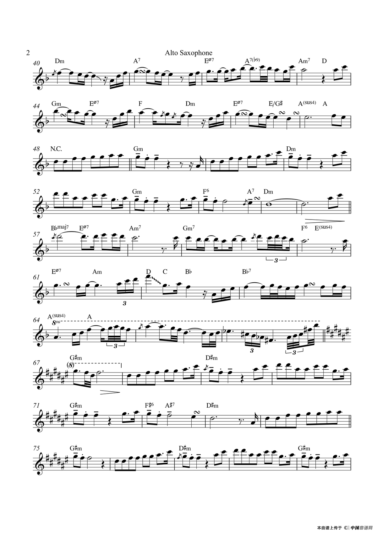 Paradise（中音萨克斯）