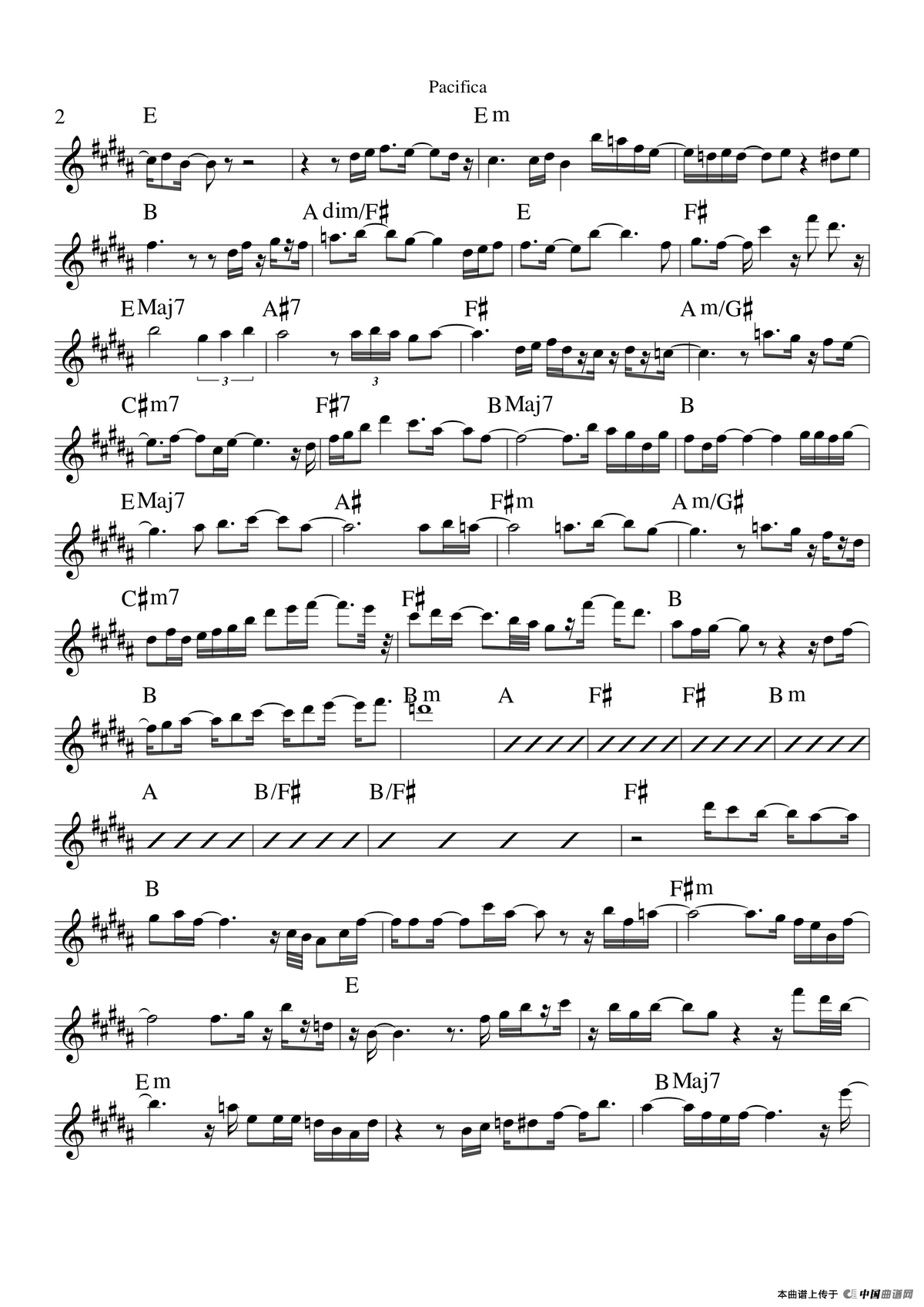 Pacifica（次中音萨克斯）