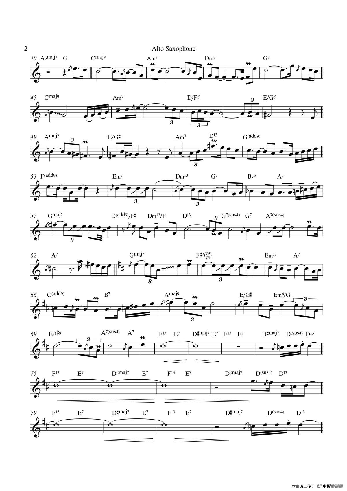 Overjoyed（中音萨克斯）