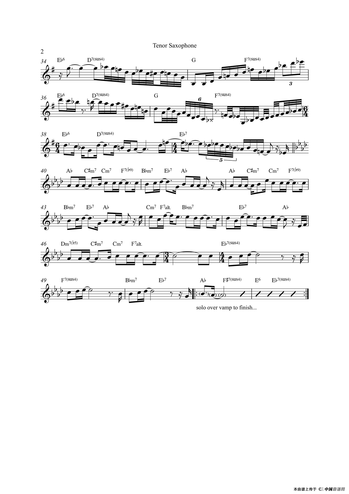 Oh Tannenbaum（次中音萨克斯）