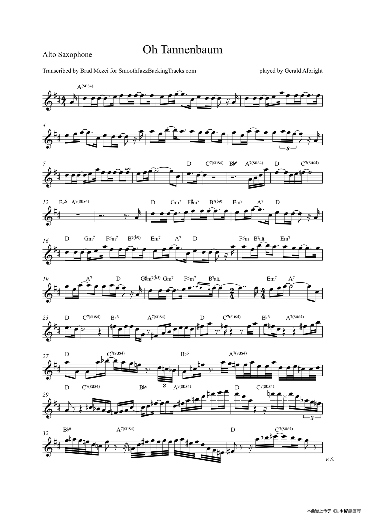 Oh Tannenbaum（中音萨克斯）