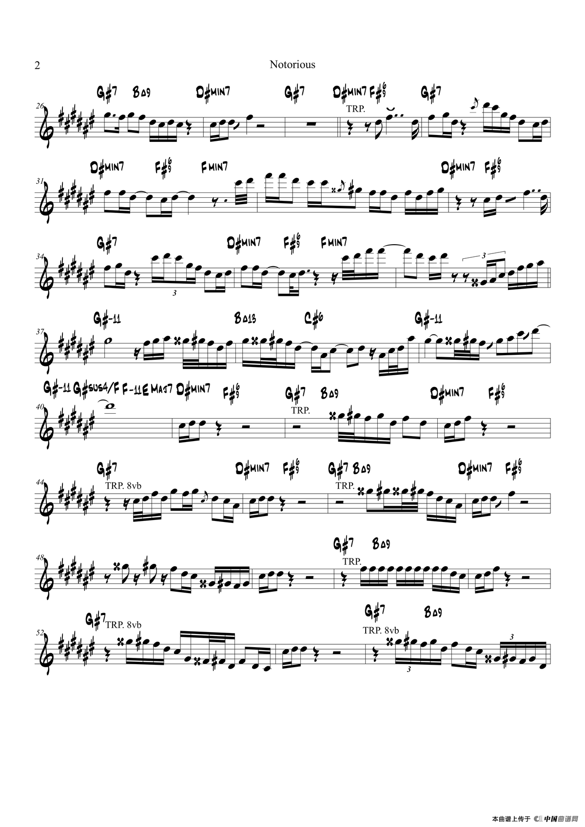 Notorious（次中音萨克斯）