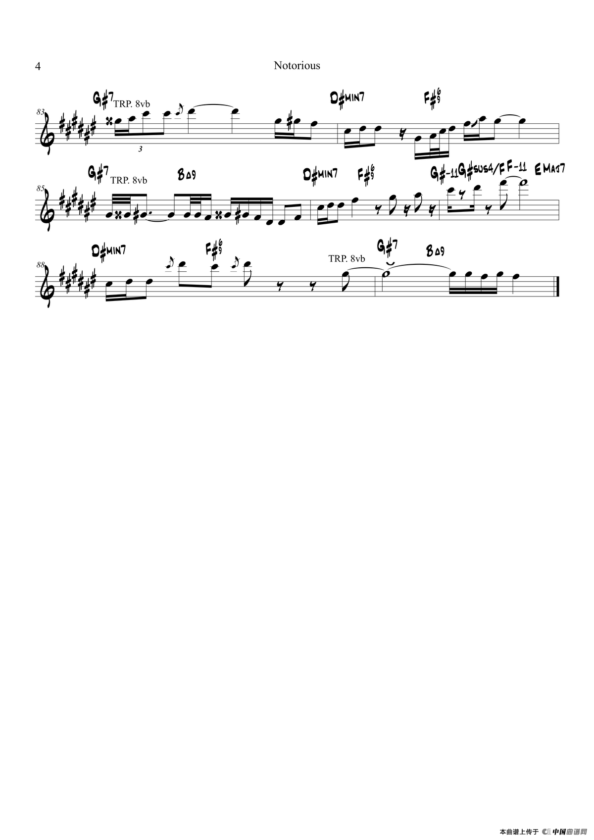 Notorious（次中音萨克斯）