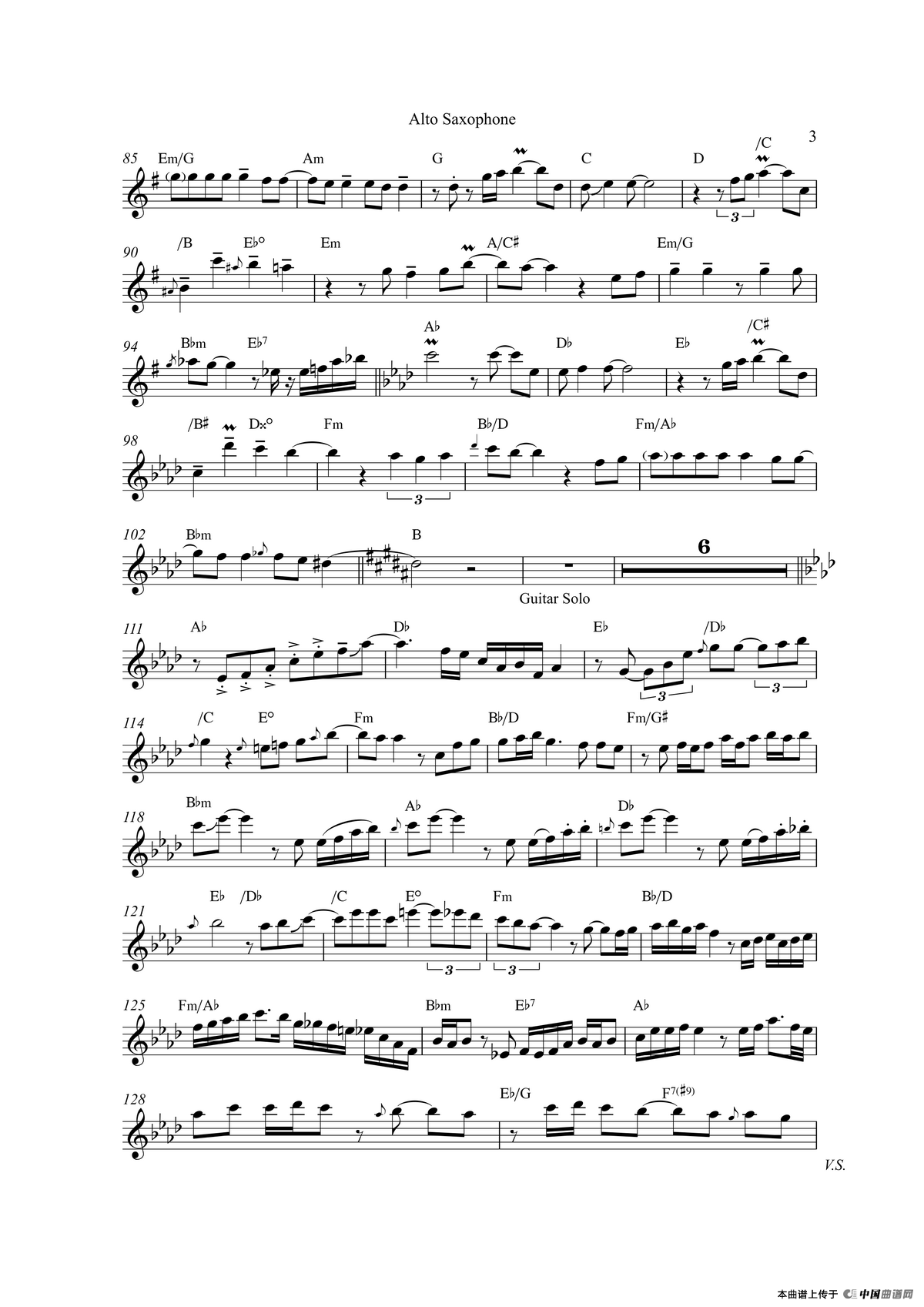 Nothings Gonna Change My Love For You（中音萨克斯）