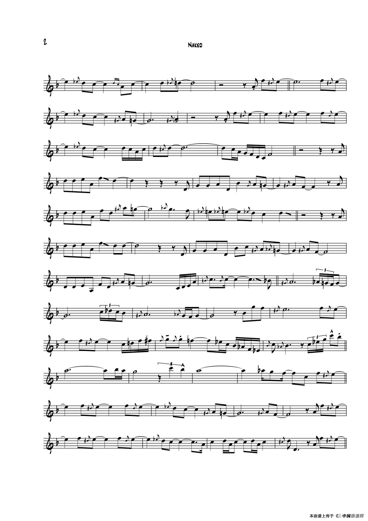 Naked（次中音萨克斯）