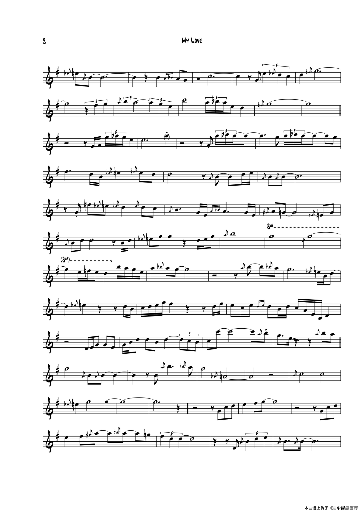 My Love（次中音萨克斯）