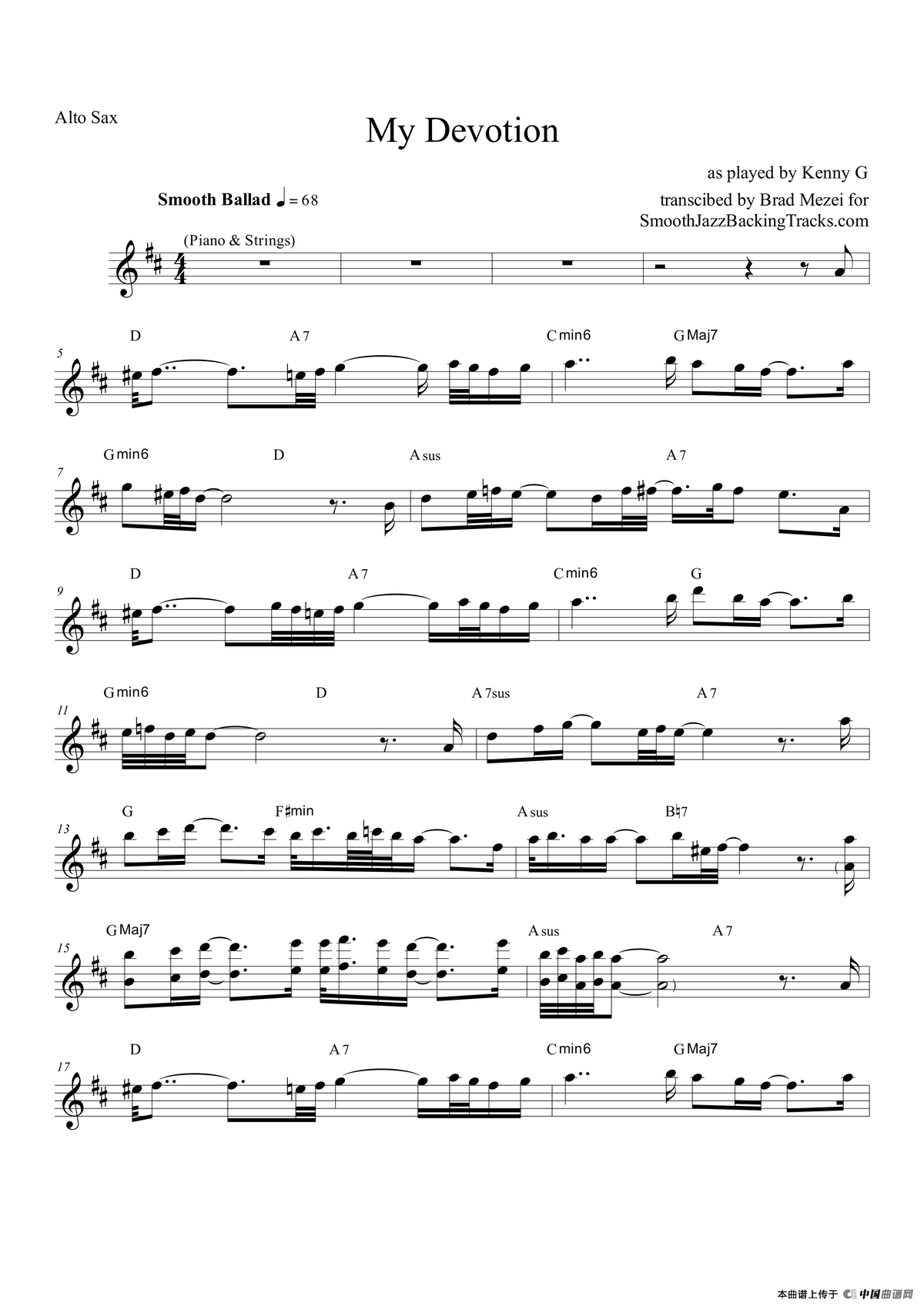 My Devotion（中音萨克斯）