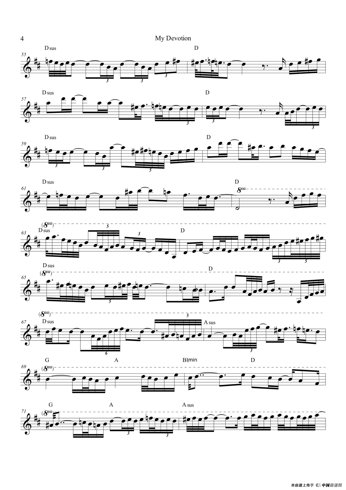 My Devotion（中音萨克斯）