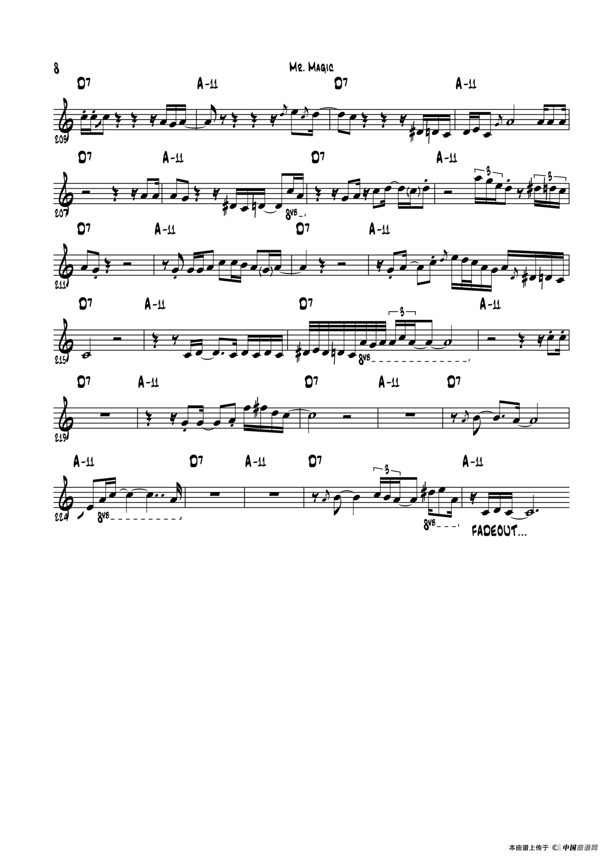 Mr Magic（中音萨克斯）