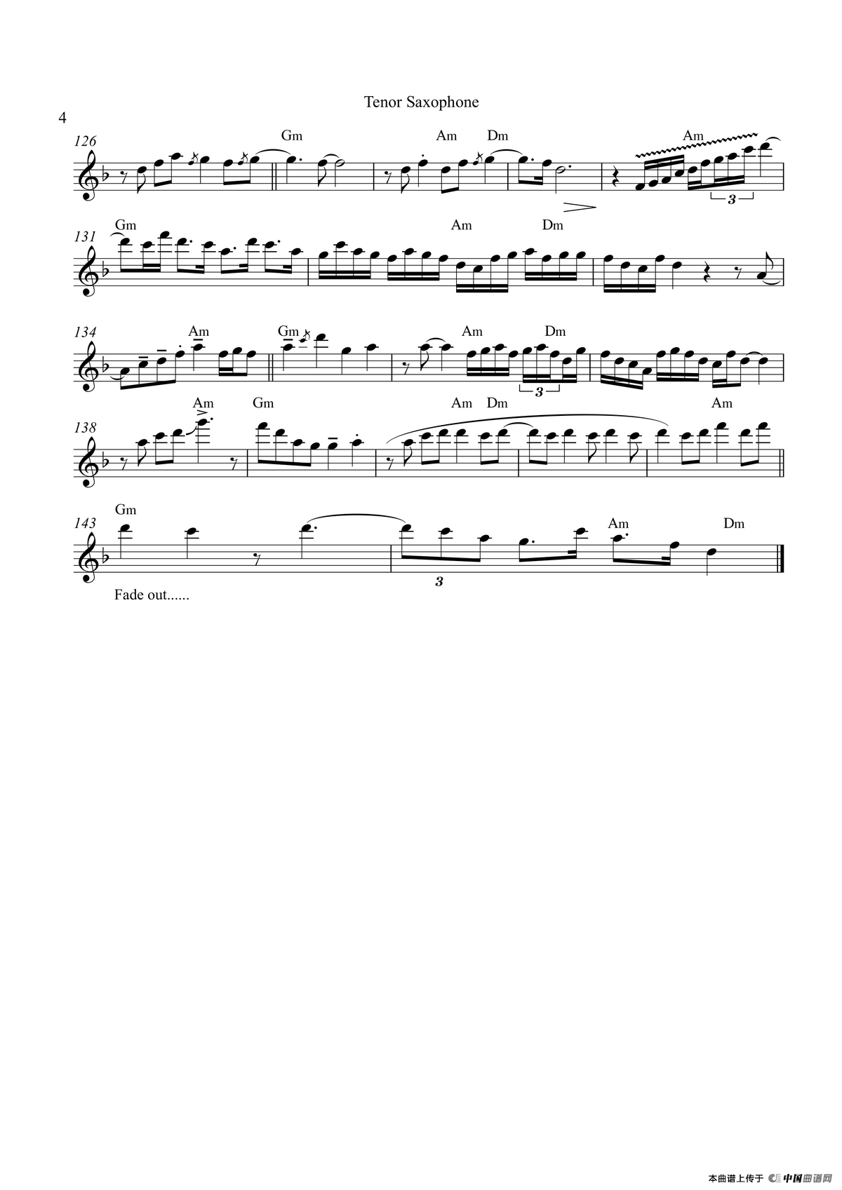 Move On Up（次中音萨克斯）