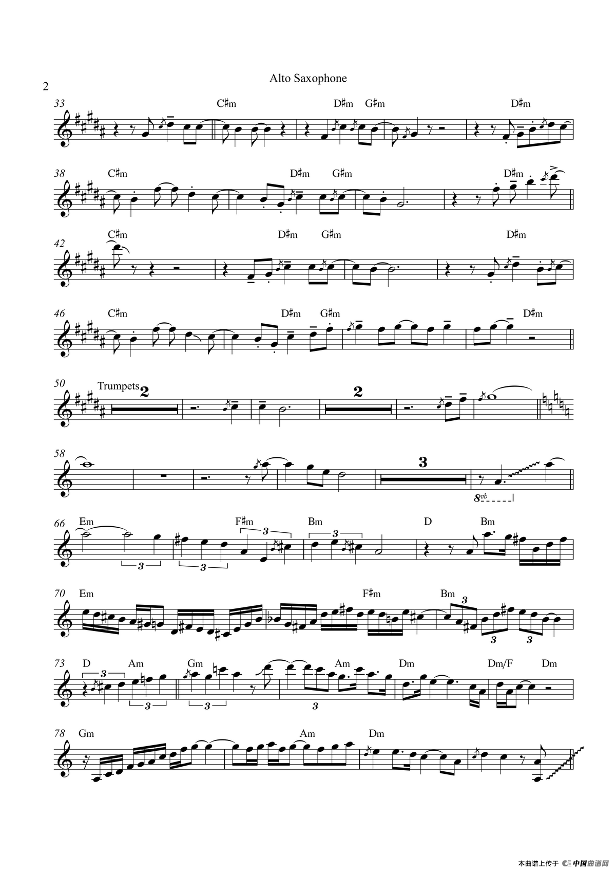 Move On Up（中音萨克斯）