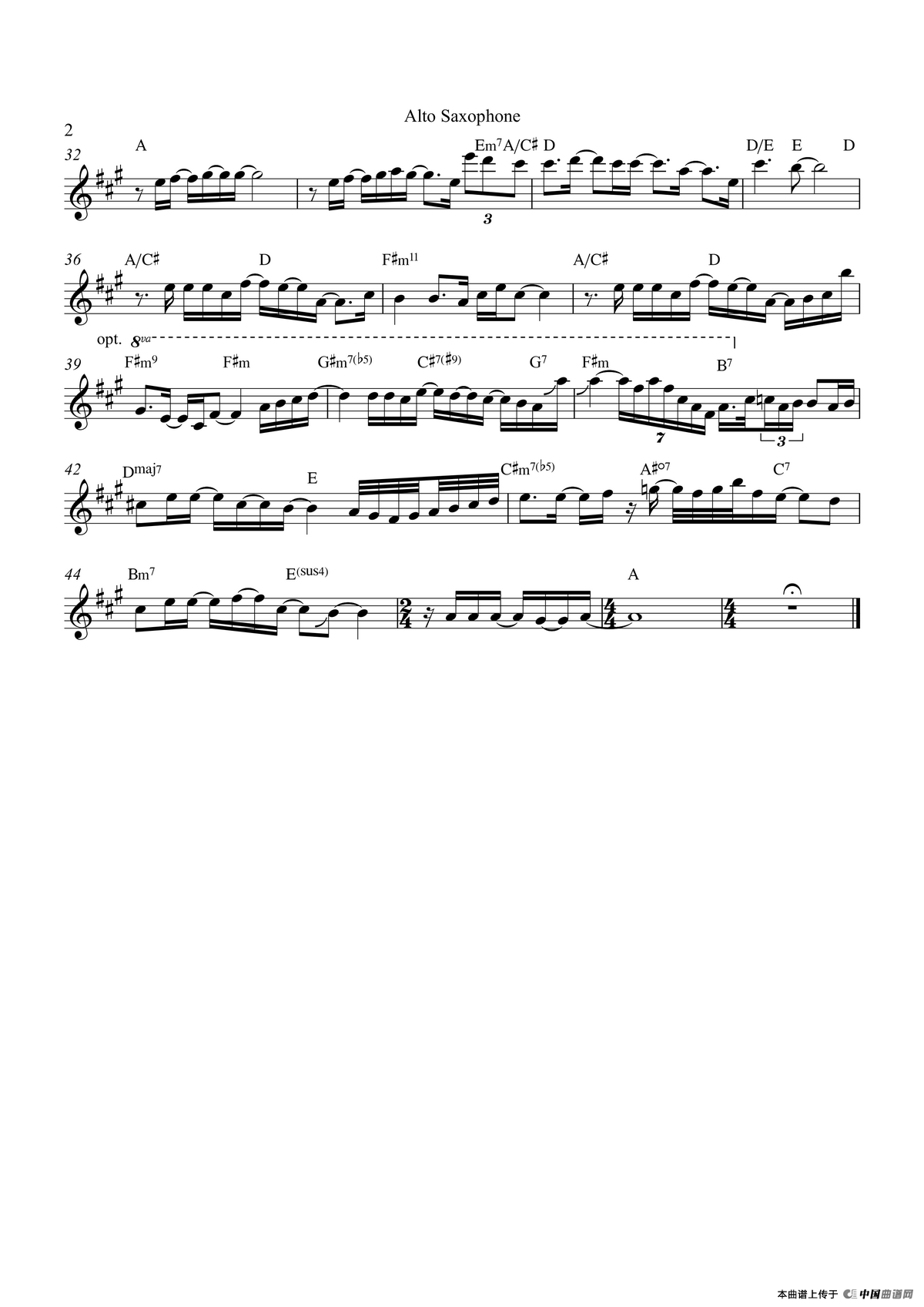 Miss You Forever（中音萨克斯）