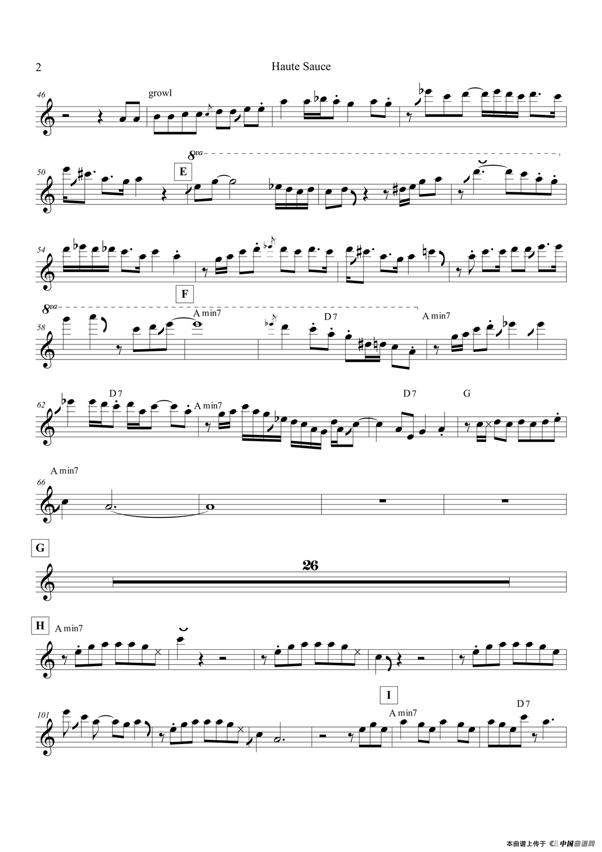 Hot Sauce（次中音萨克斯/高音萨克斯）