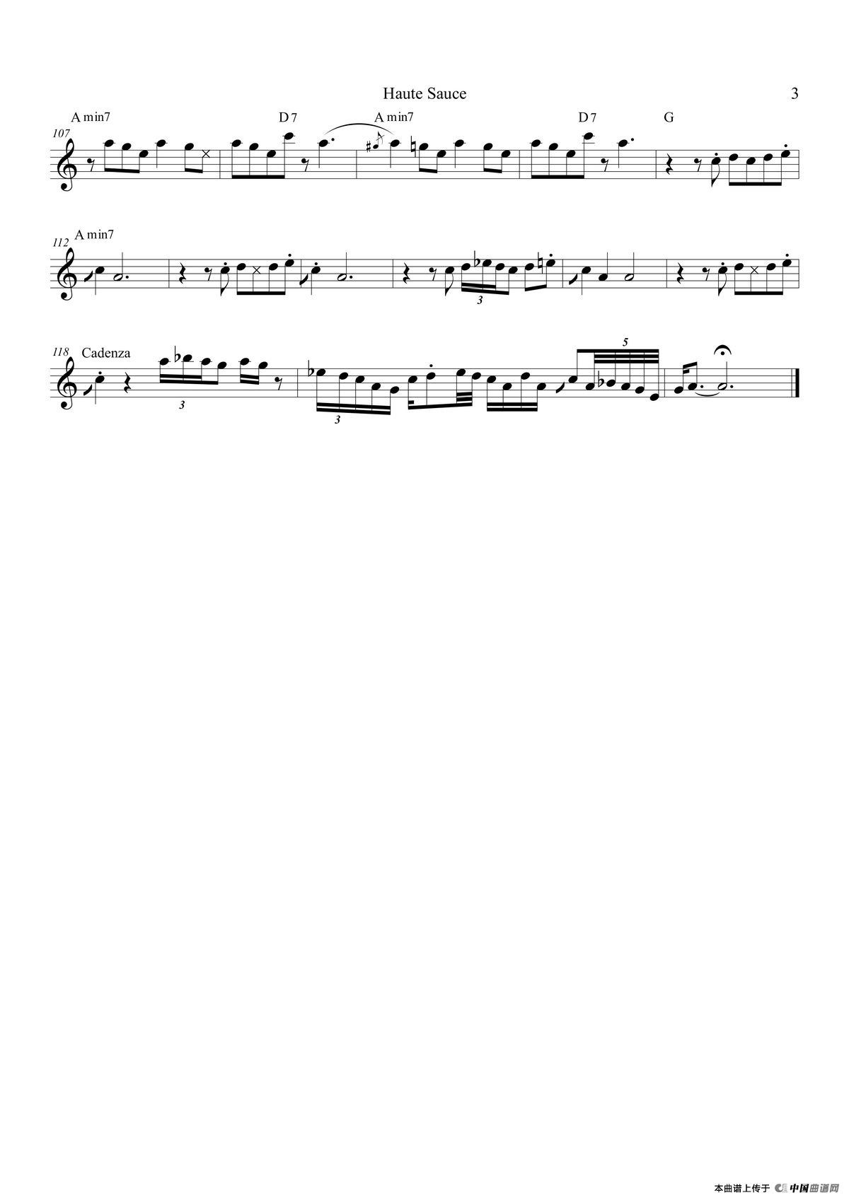 Hot Sauce（次中音萨克斯/高音萨克斯）