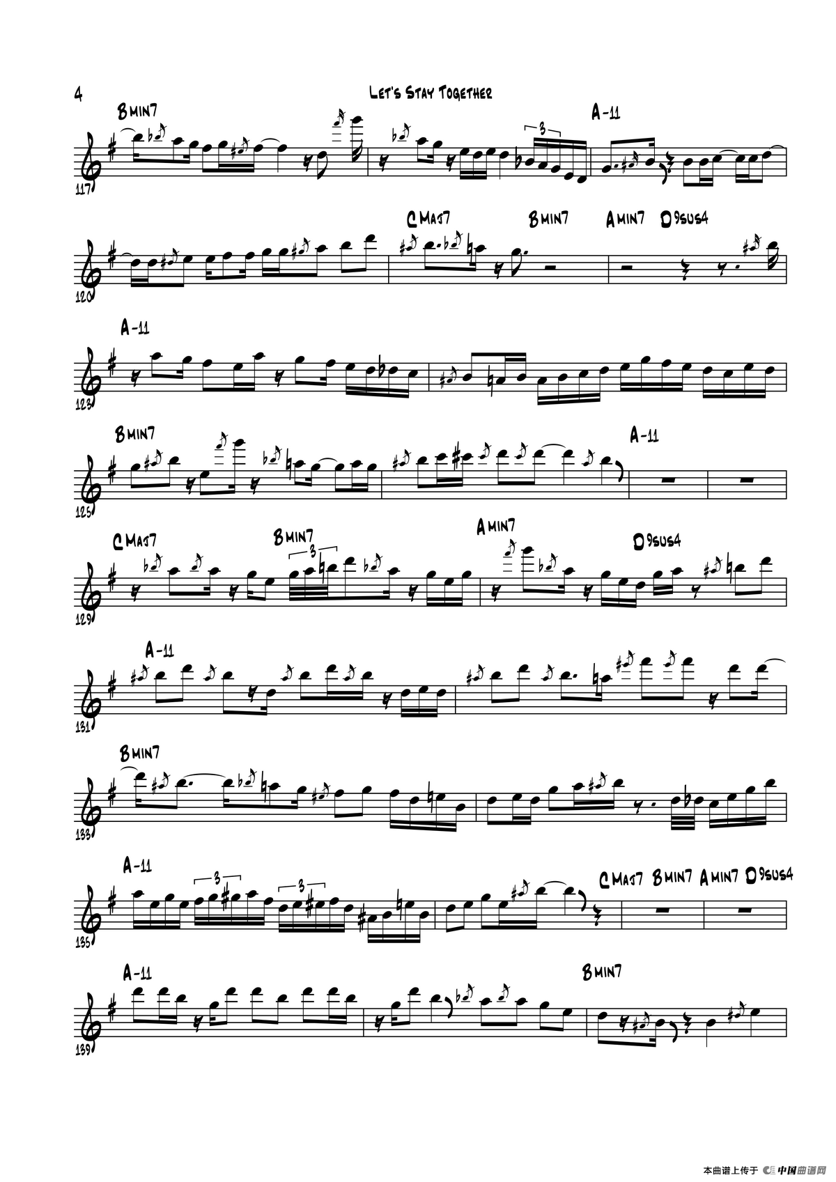 Lets Stay Together（次中音萨克斯）