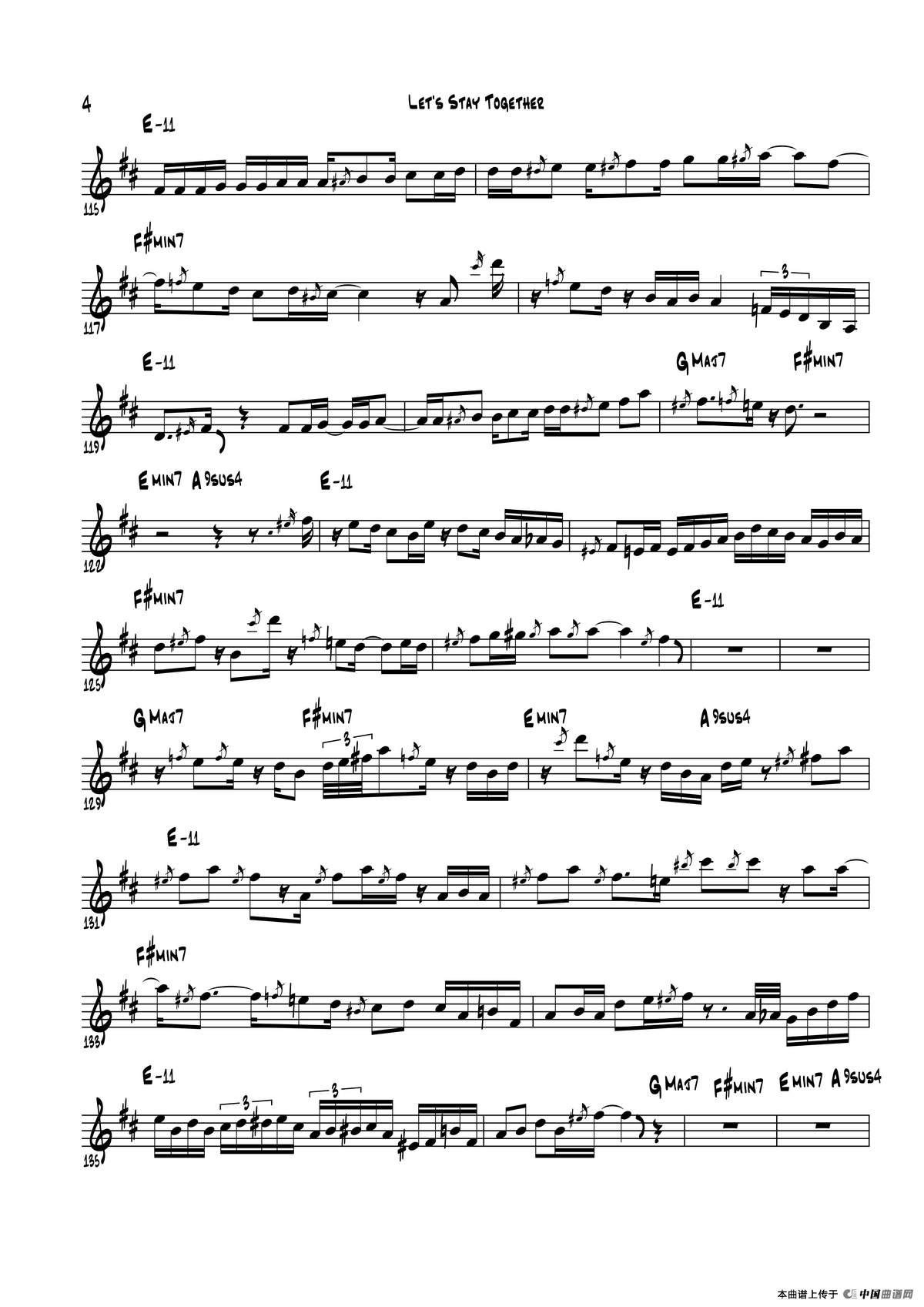 Lets Stay Together（中音萨克斯）