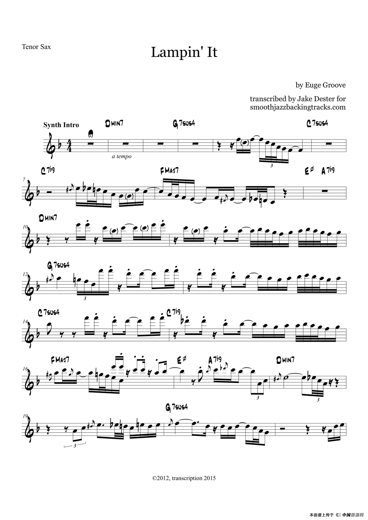 LampinIt（次中音萨克斯）