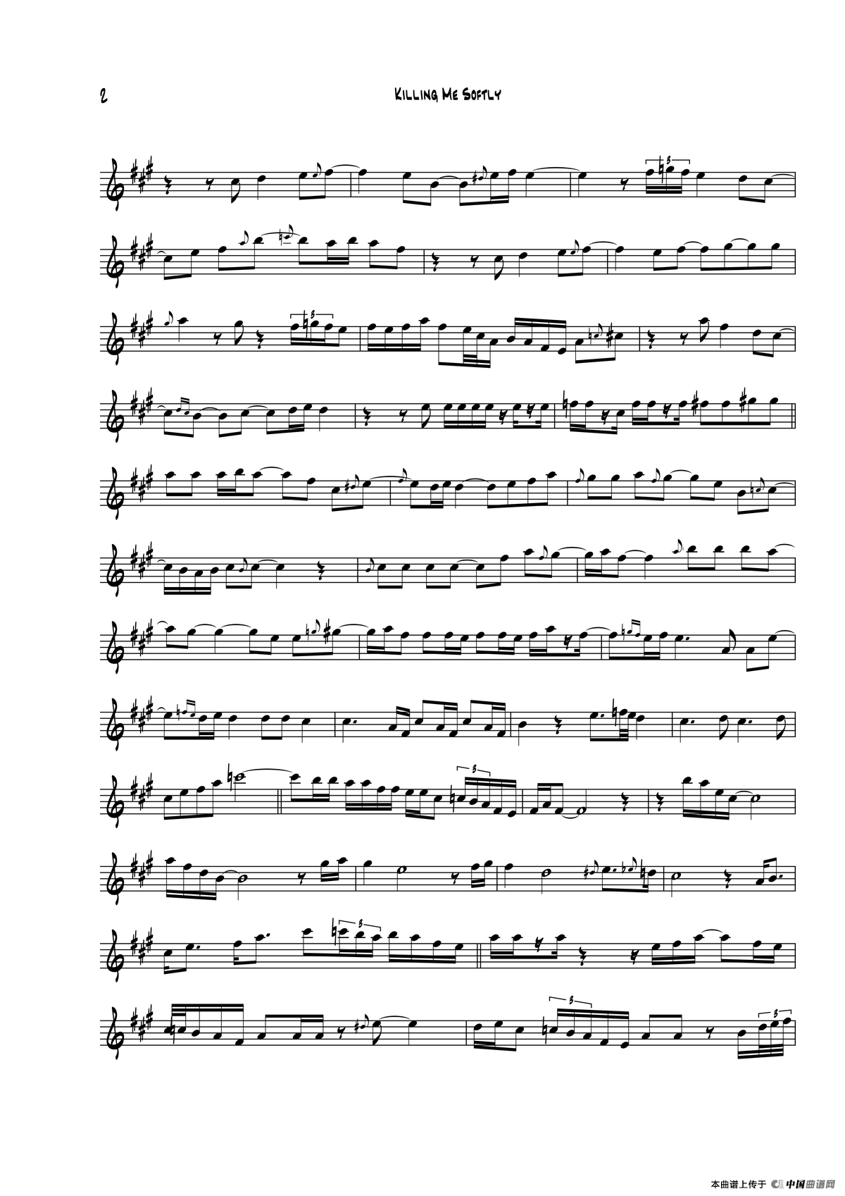 Killing Me Softly（高音萨克斯）