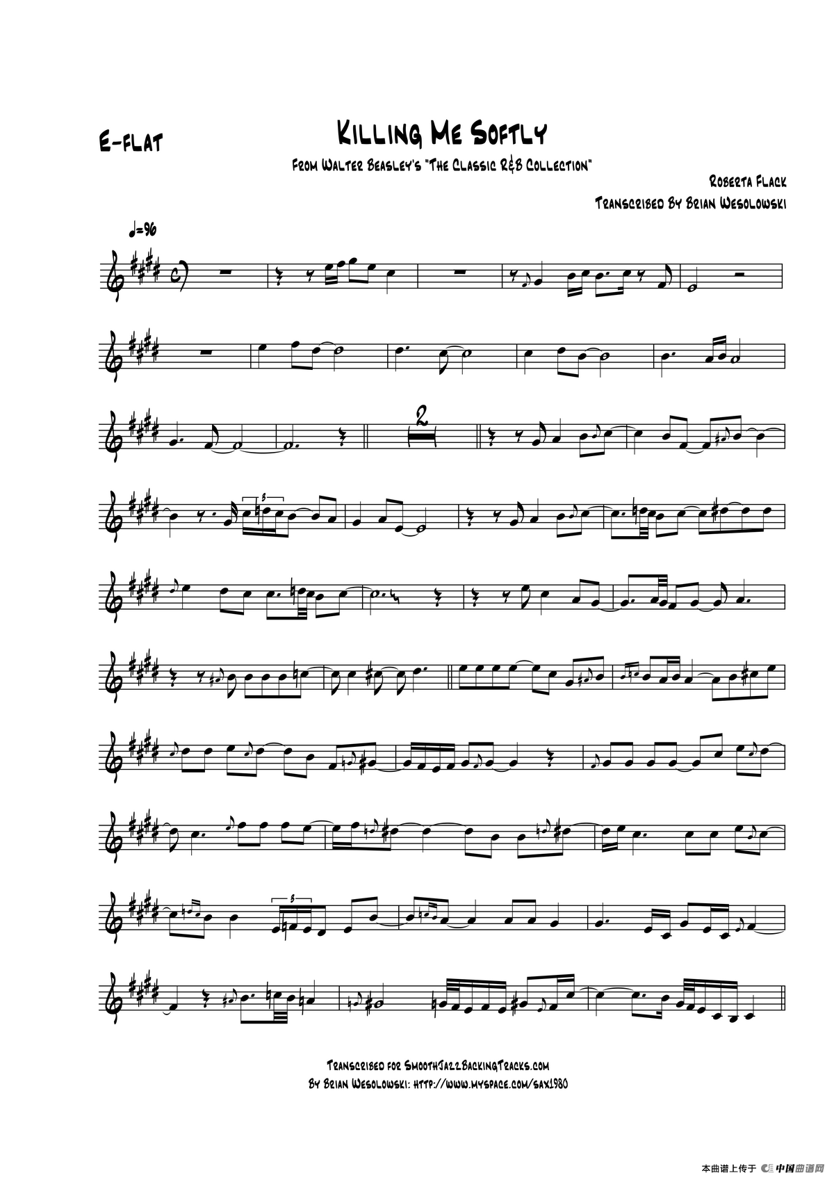 Killing Me Softly（中音萨克斯）