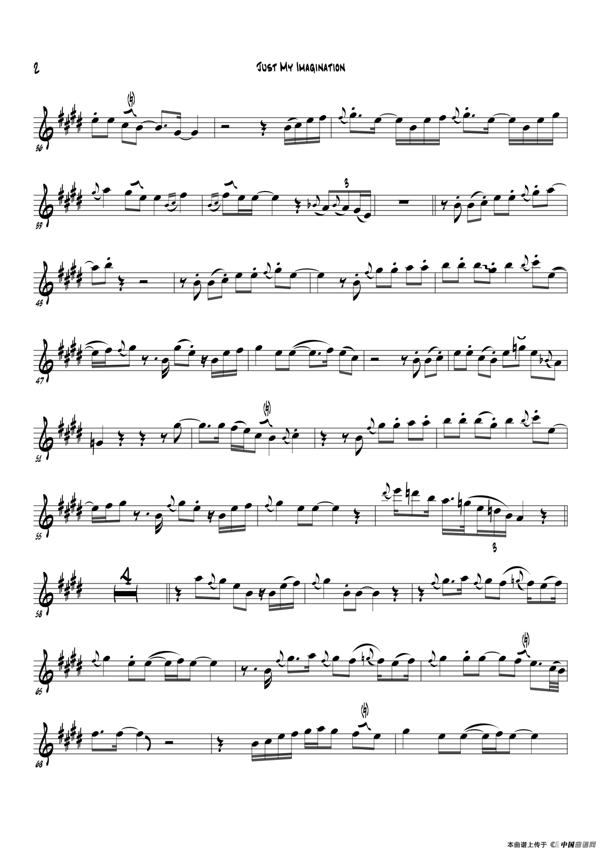 Just My Imagination（次中音萨克斯）