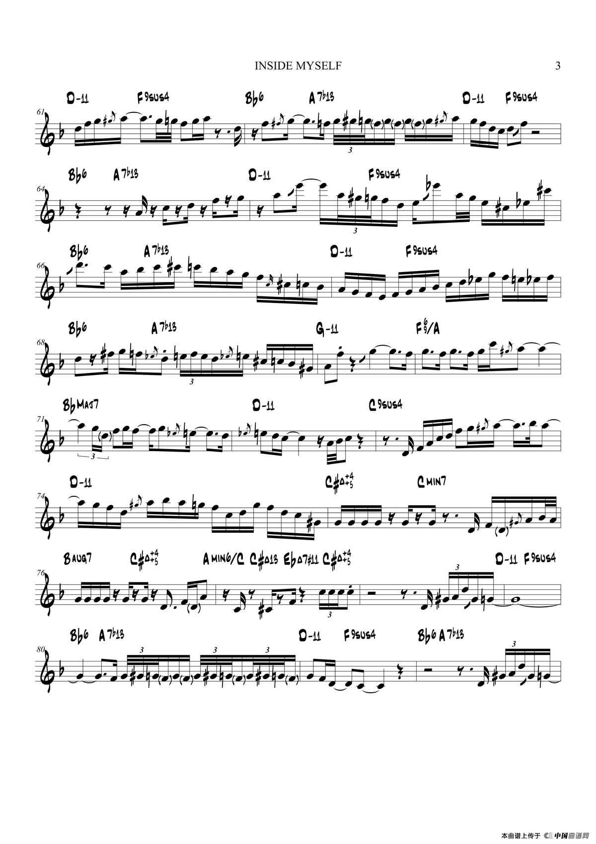 Inside My self（高音萨克斯）