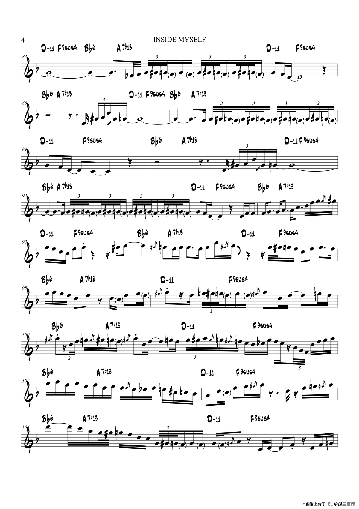 Inside My self（高音萨克斯）