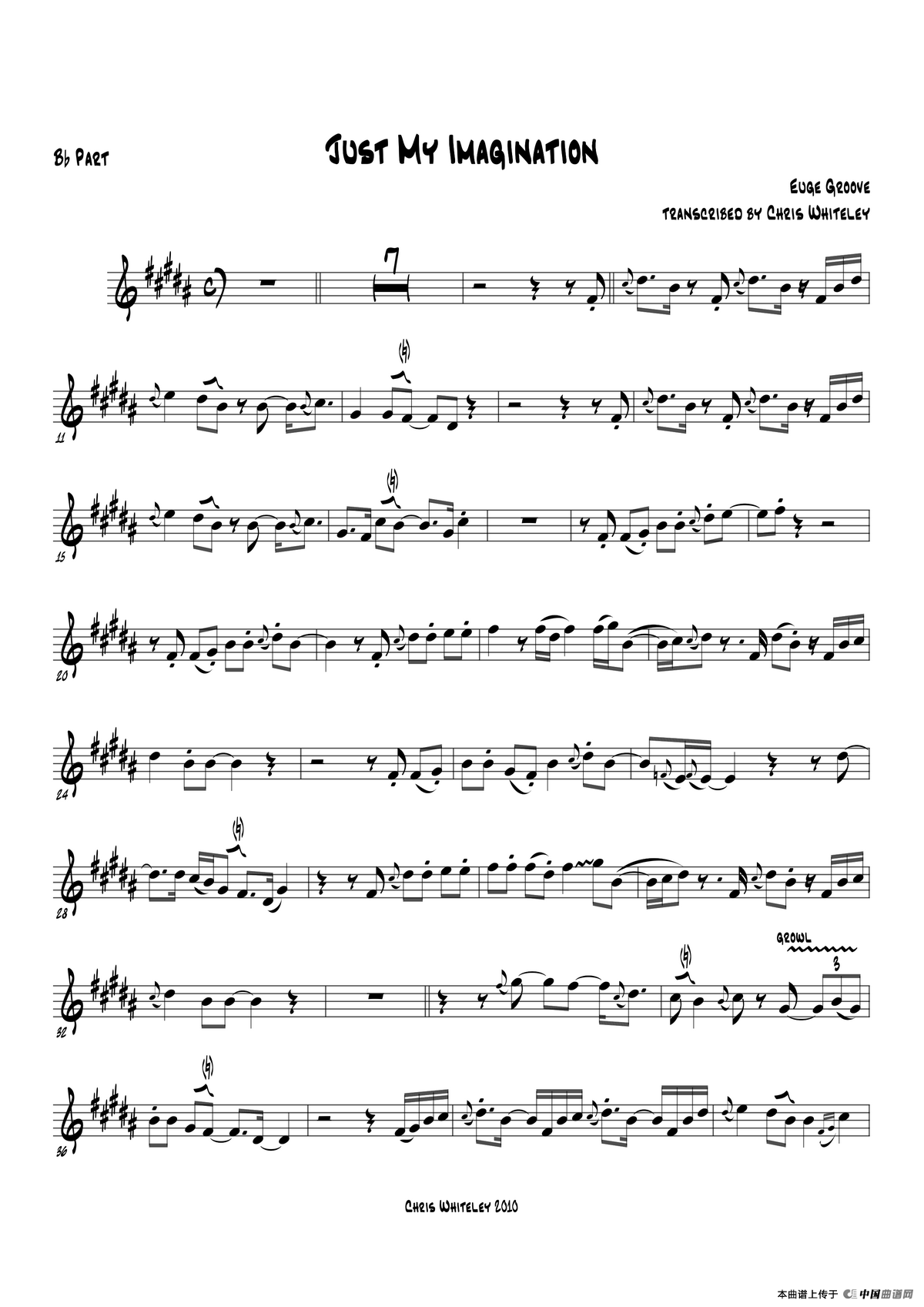 Just MyImagination（中音萨克斯）