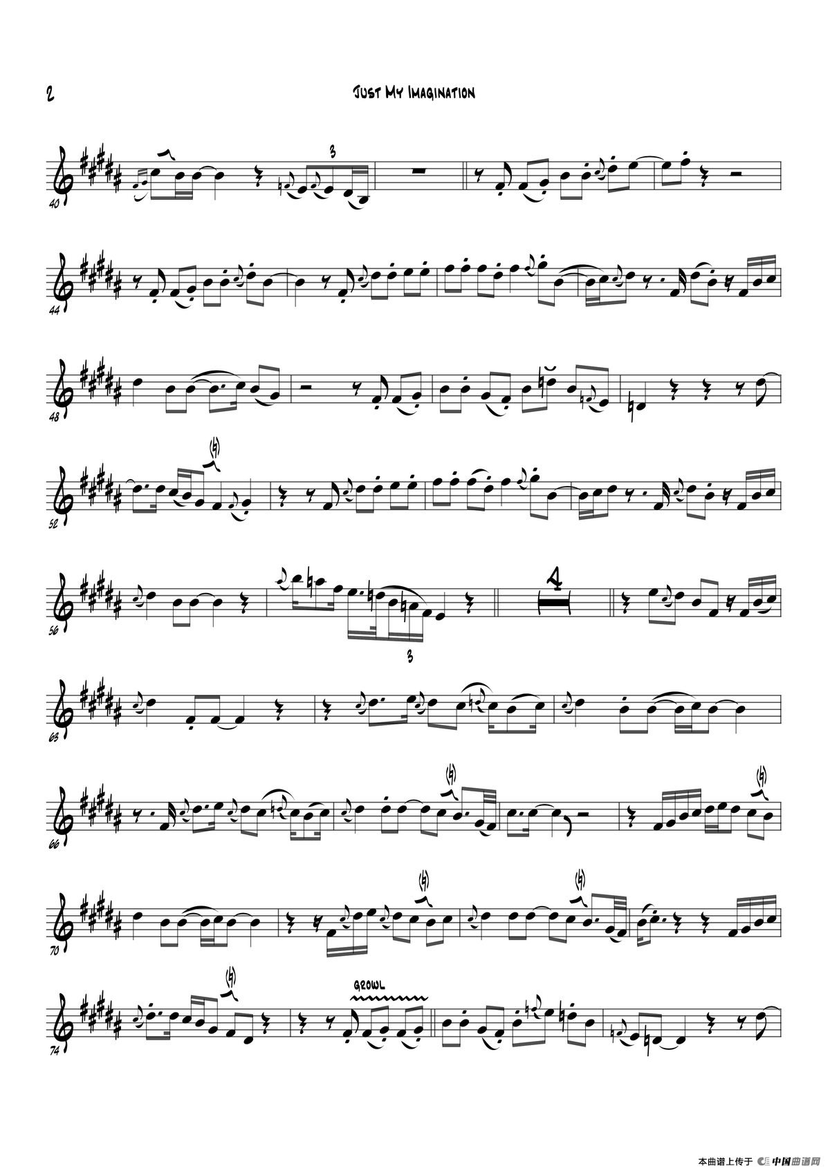 Just MyImagination（中音萨克斯）