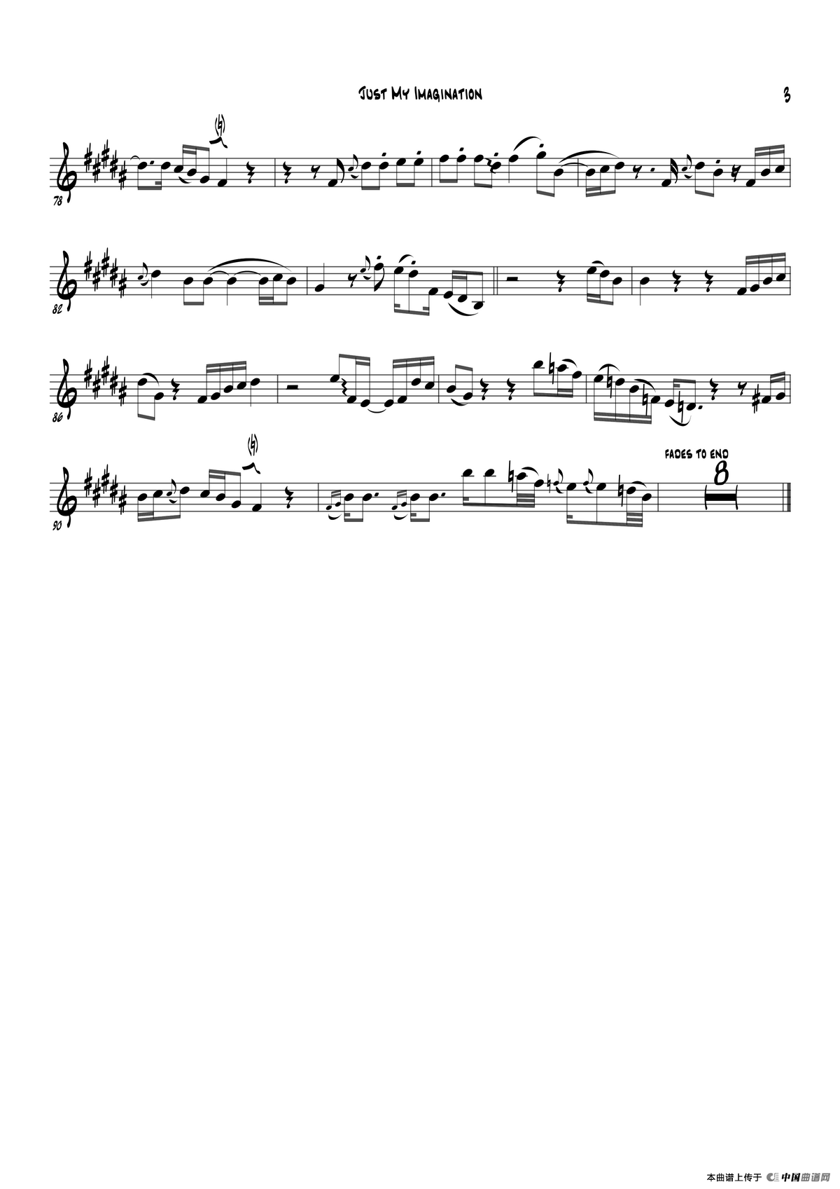 Just MyImagination（中音萨克斯）